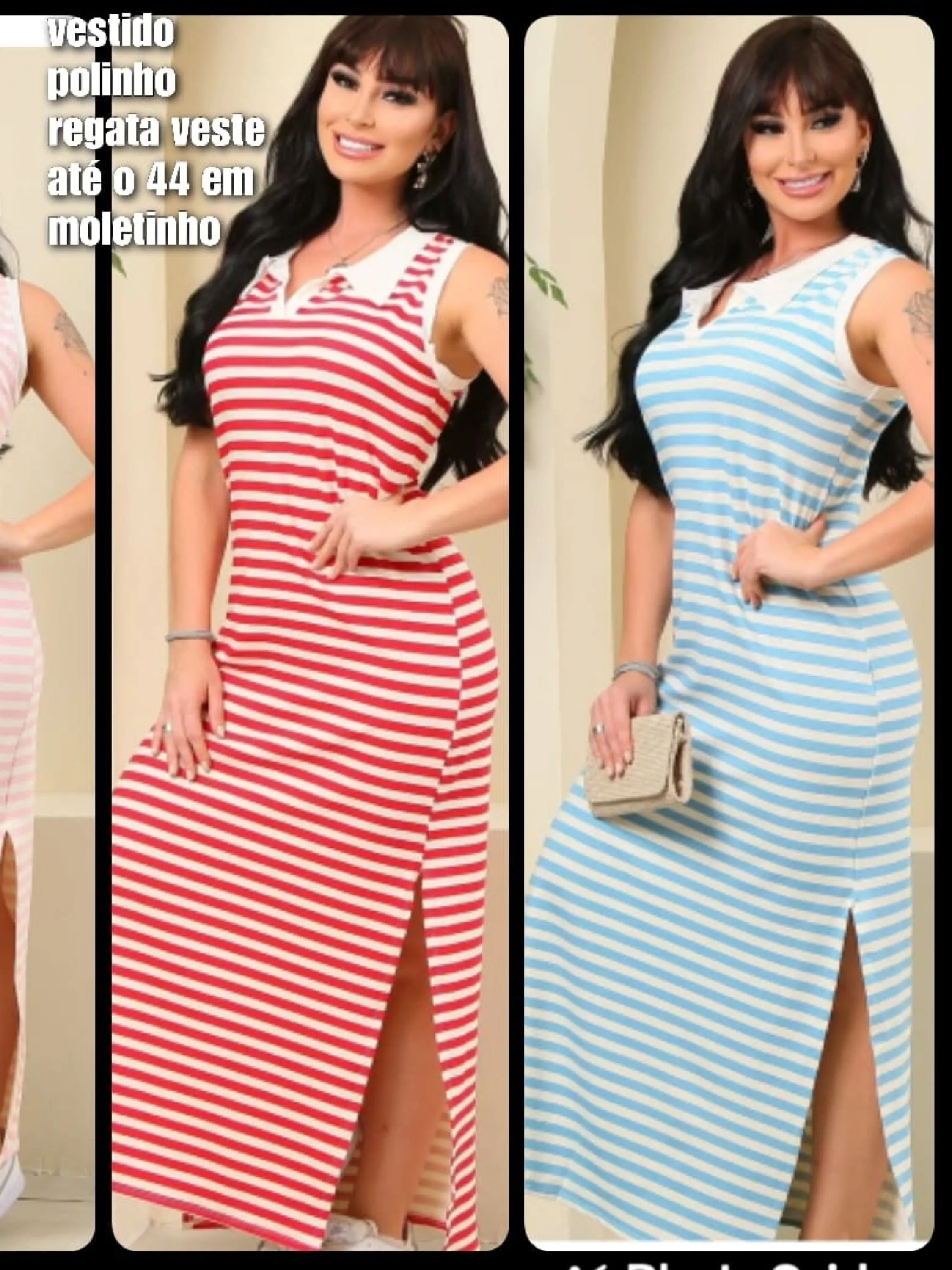 Vestido Polo Regata veste até o 44 em Moletinho