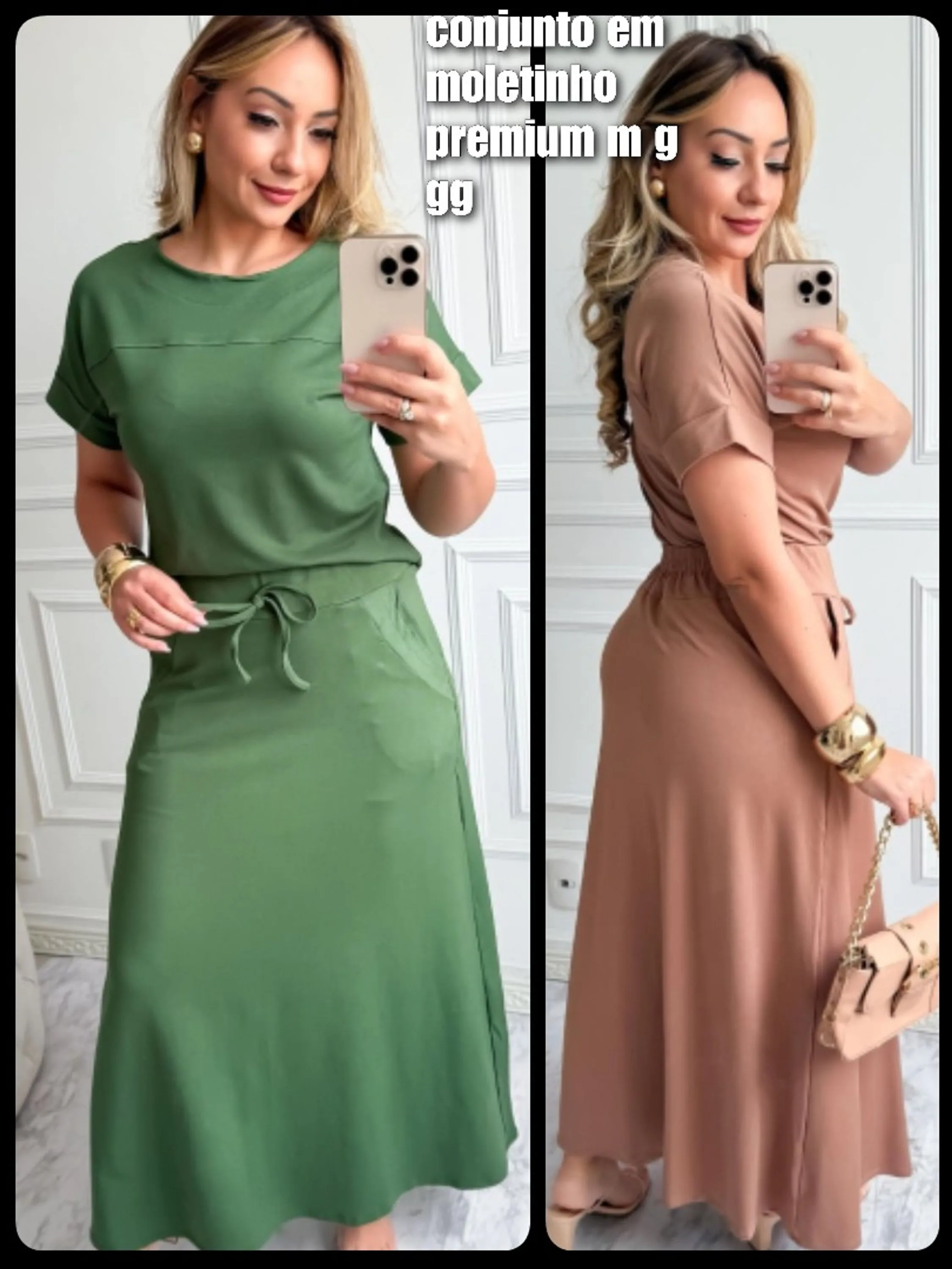 Conjunto em moletinho m g gg