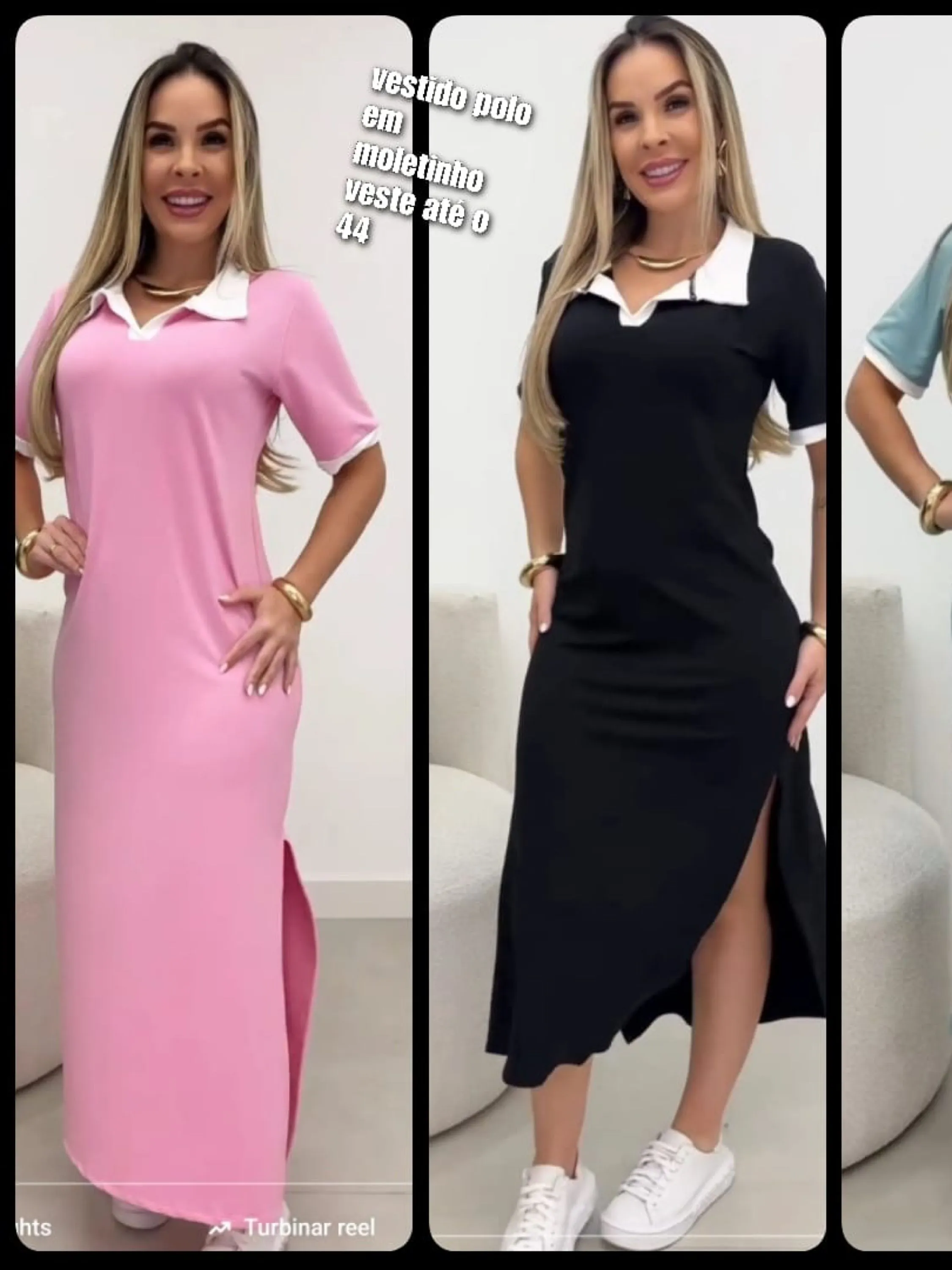 Vestido em Moletinho veste até o 44