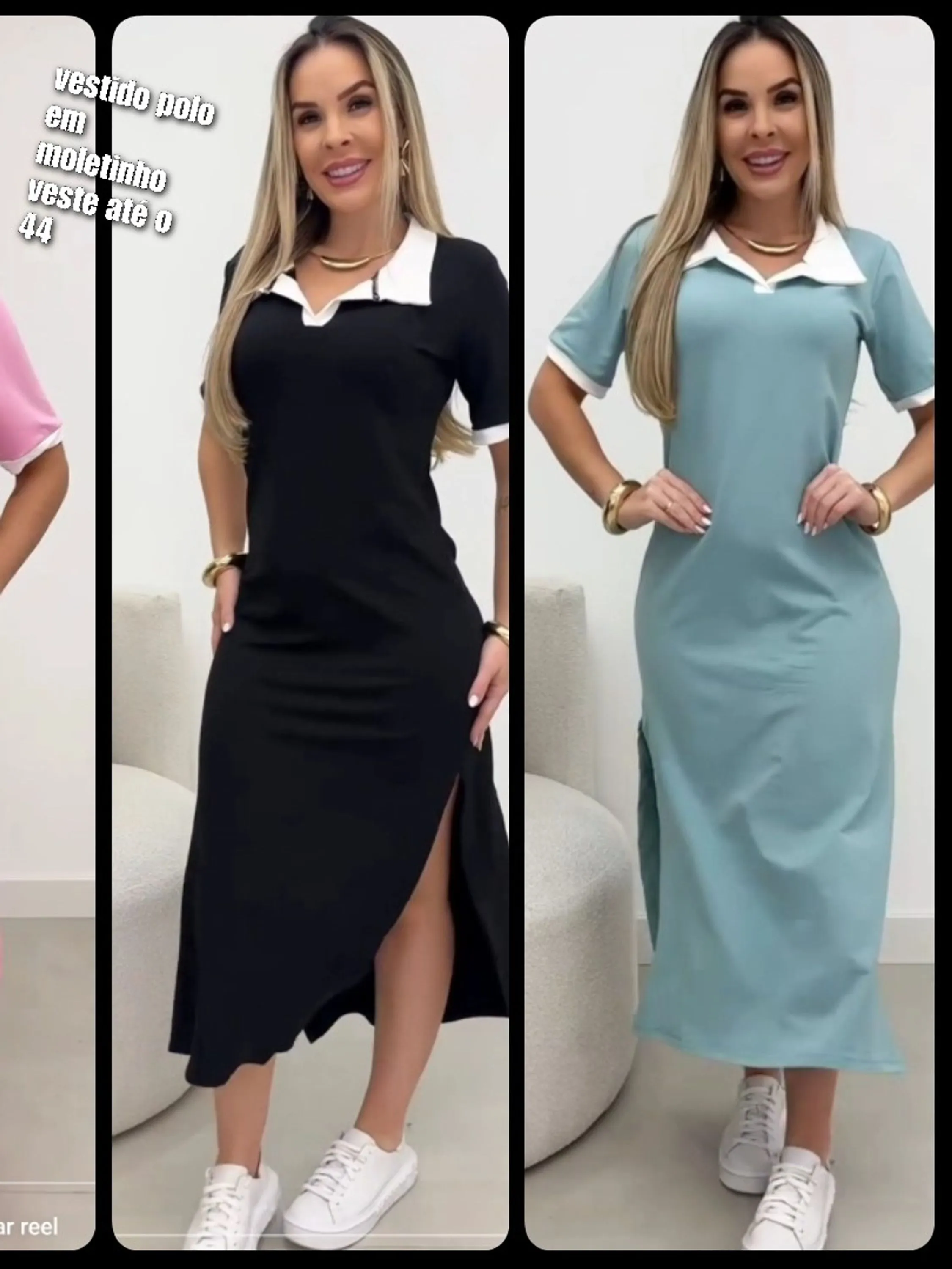 Vestido em moletinho veste até o gg