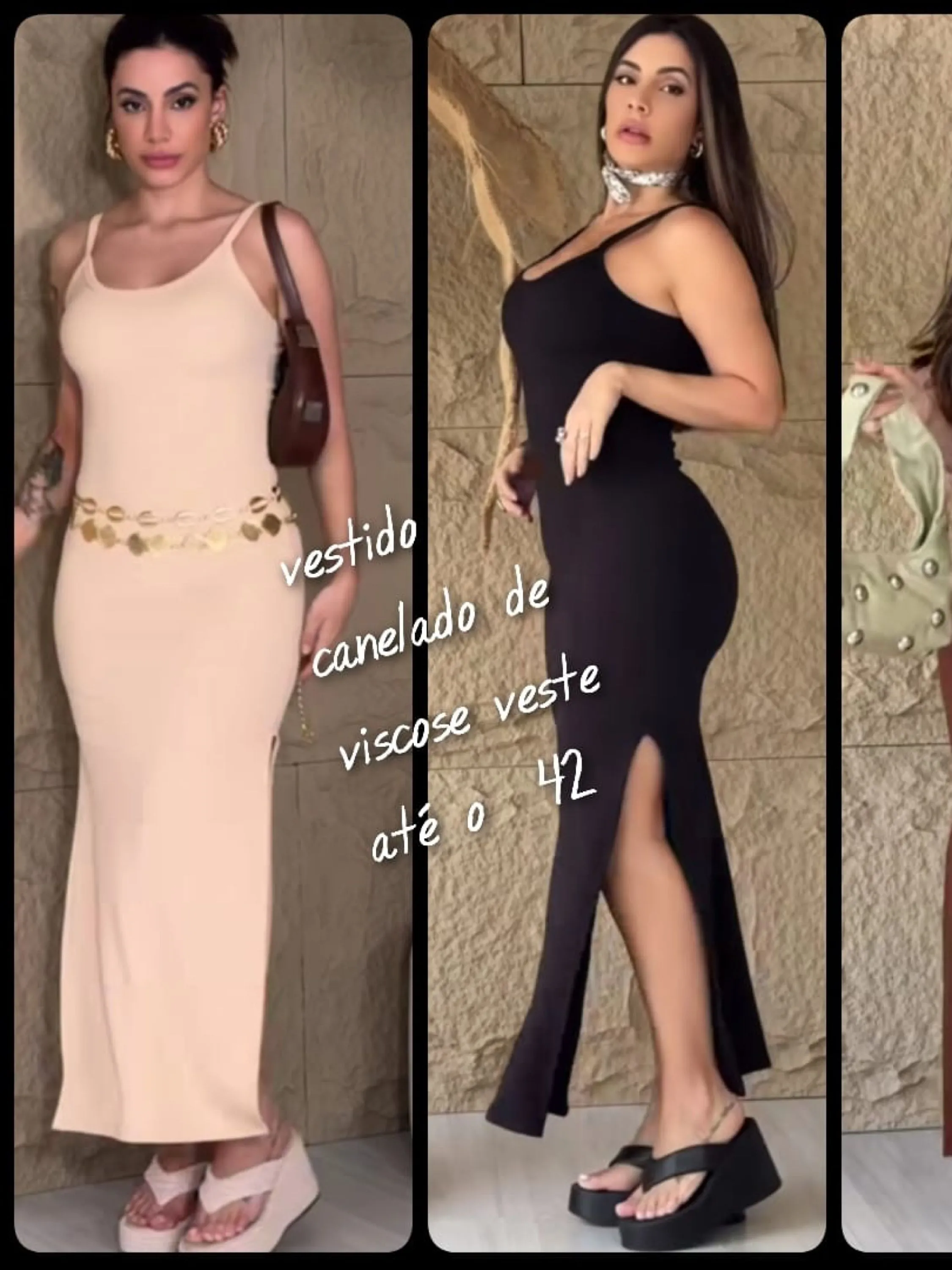 Vestido em Viscose veste até o 42