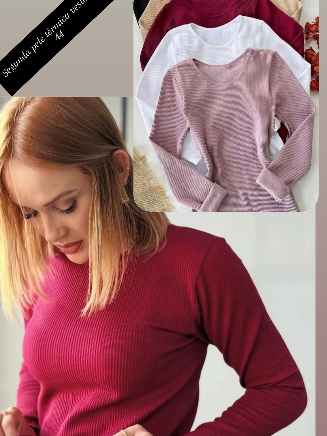 BLUSA SEGUNDA PELE PELUCIADA VESTE ATÉ O GG