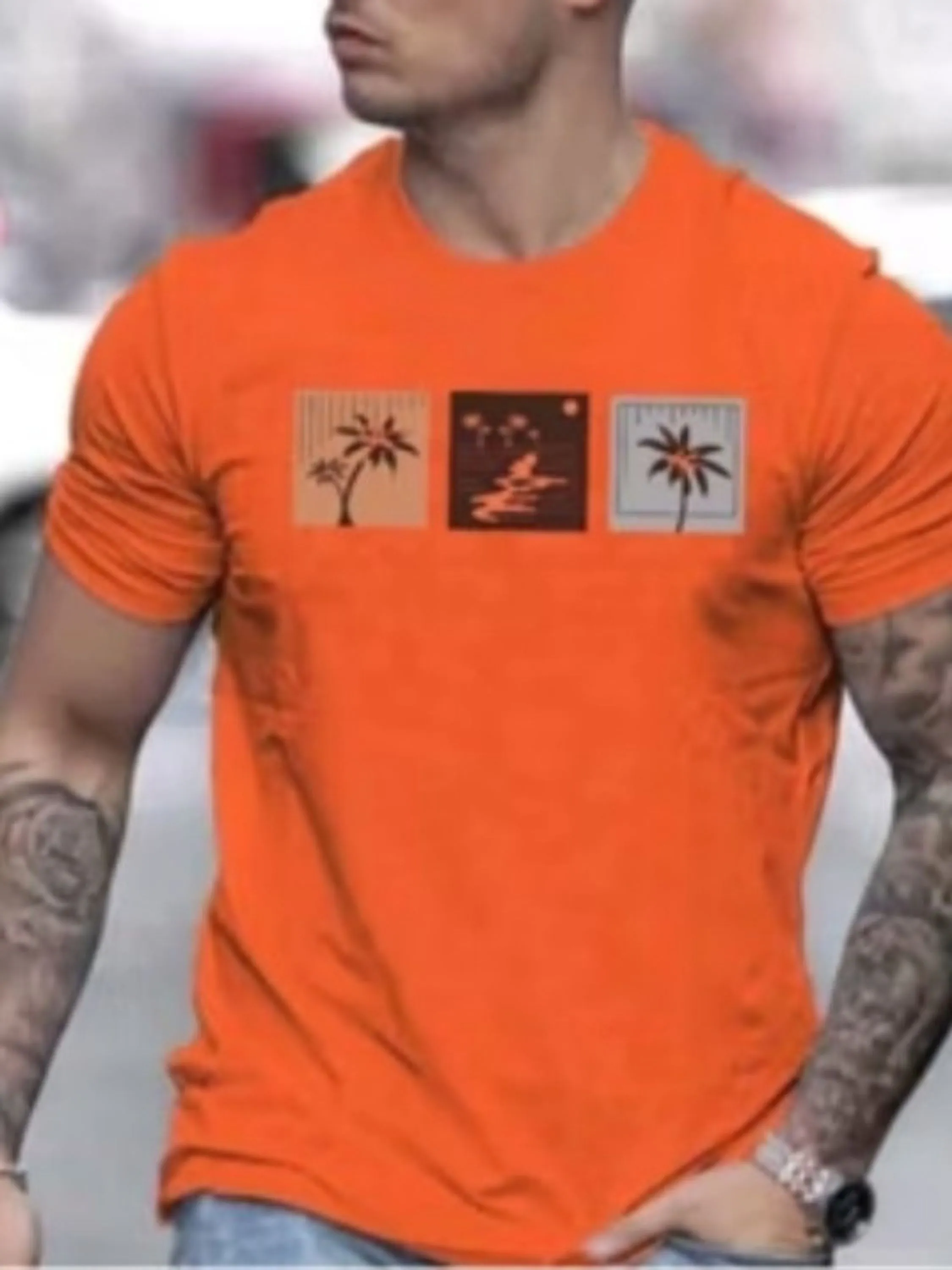 camiseta masculina algodão estampada