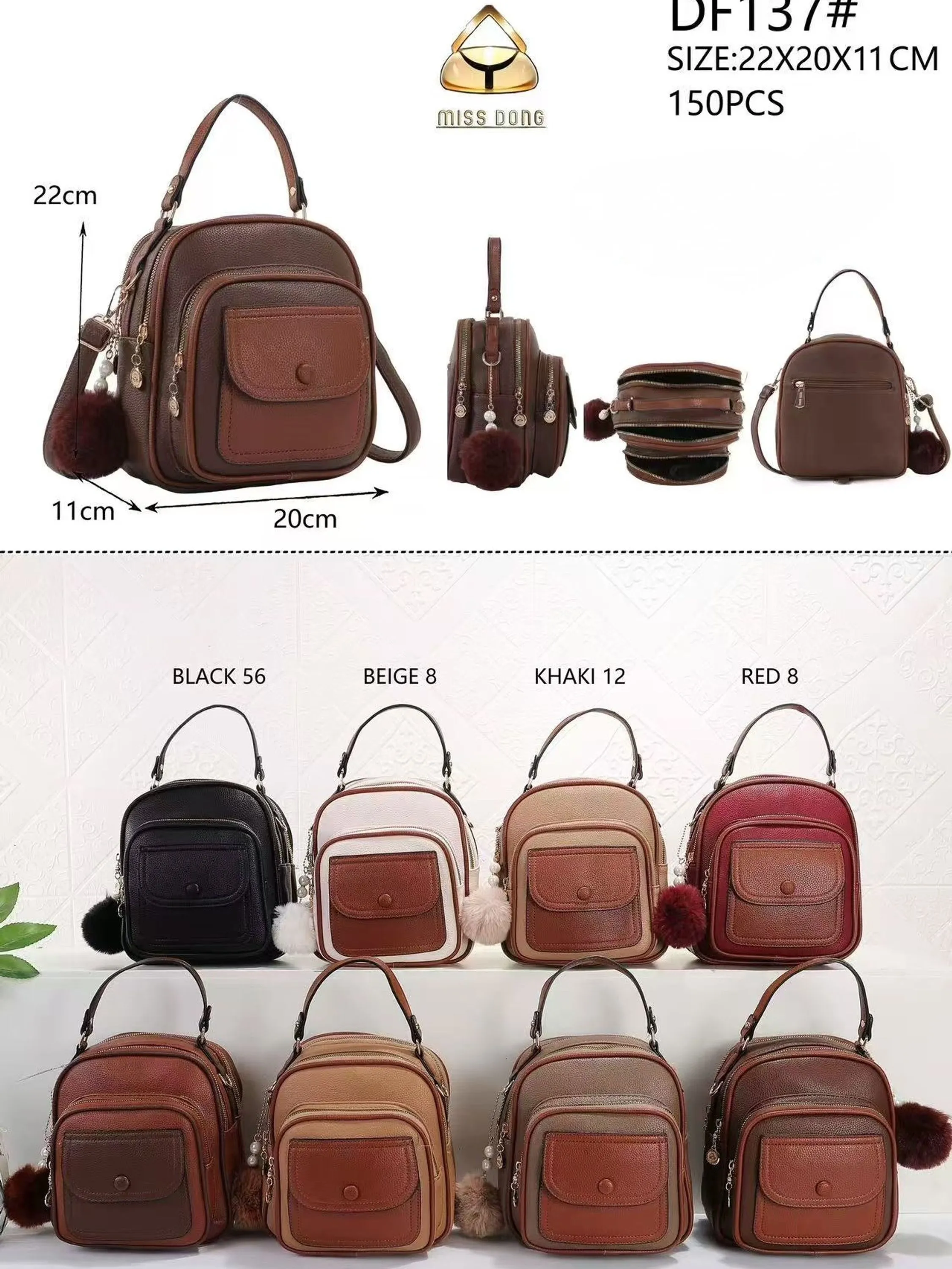 Bolsa vira mochila pequena Transversal  Oscar Bolsas Modas