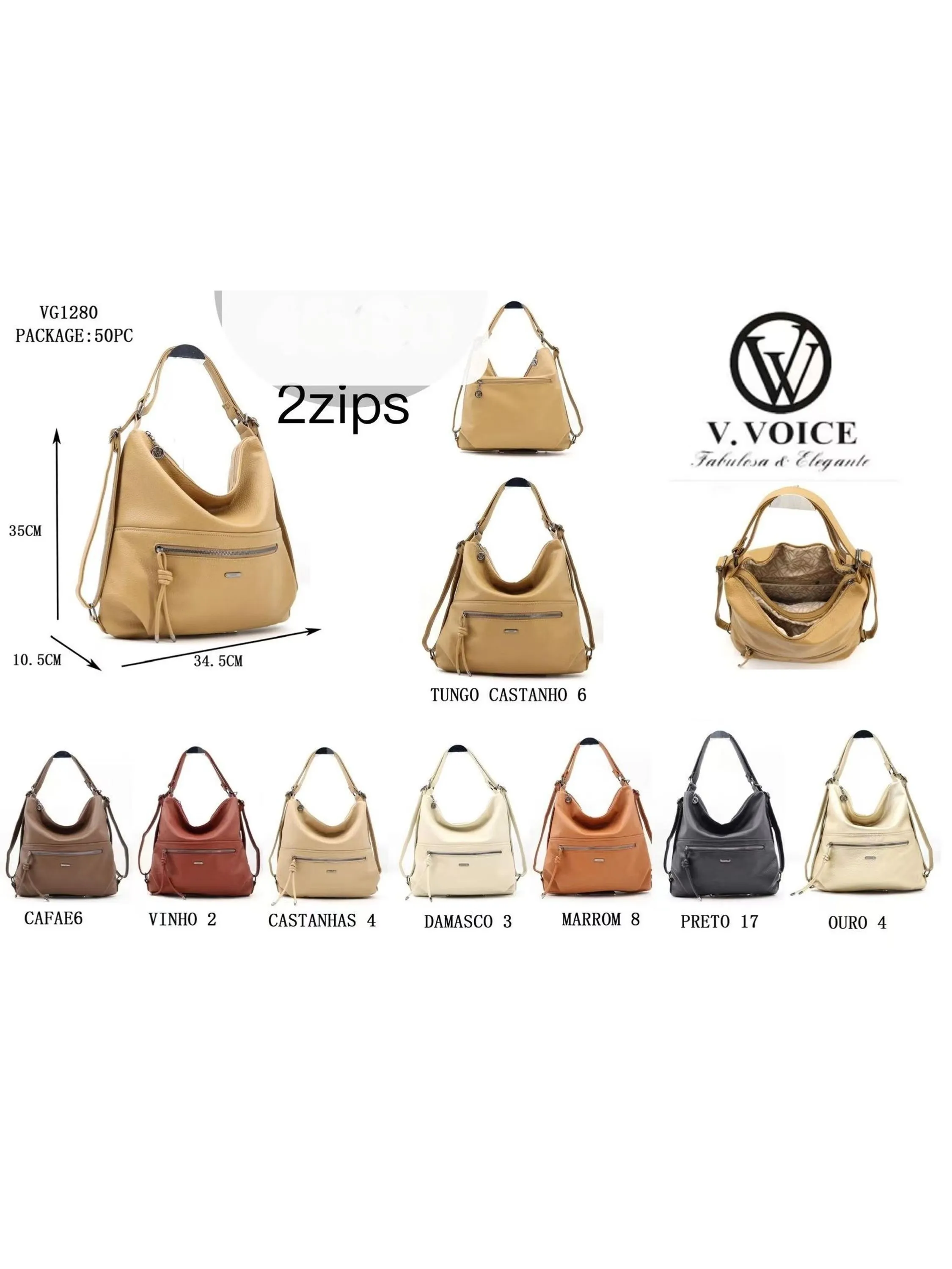 Bolsa vira mochila Femininas Oscar Bolsas Modas