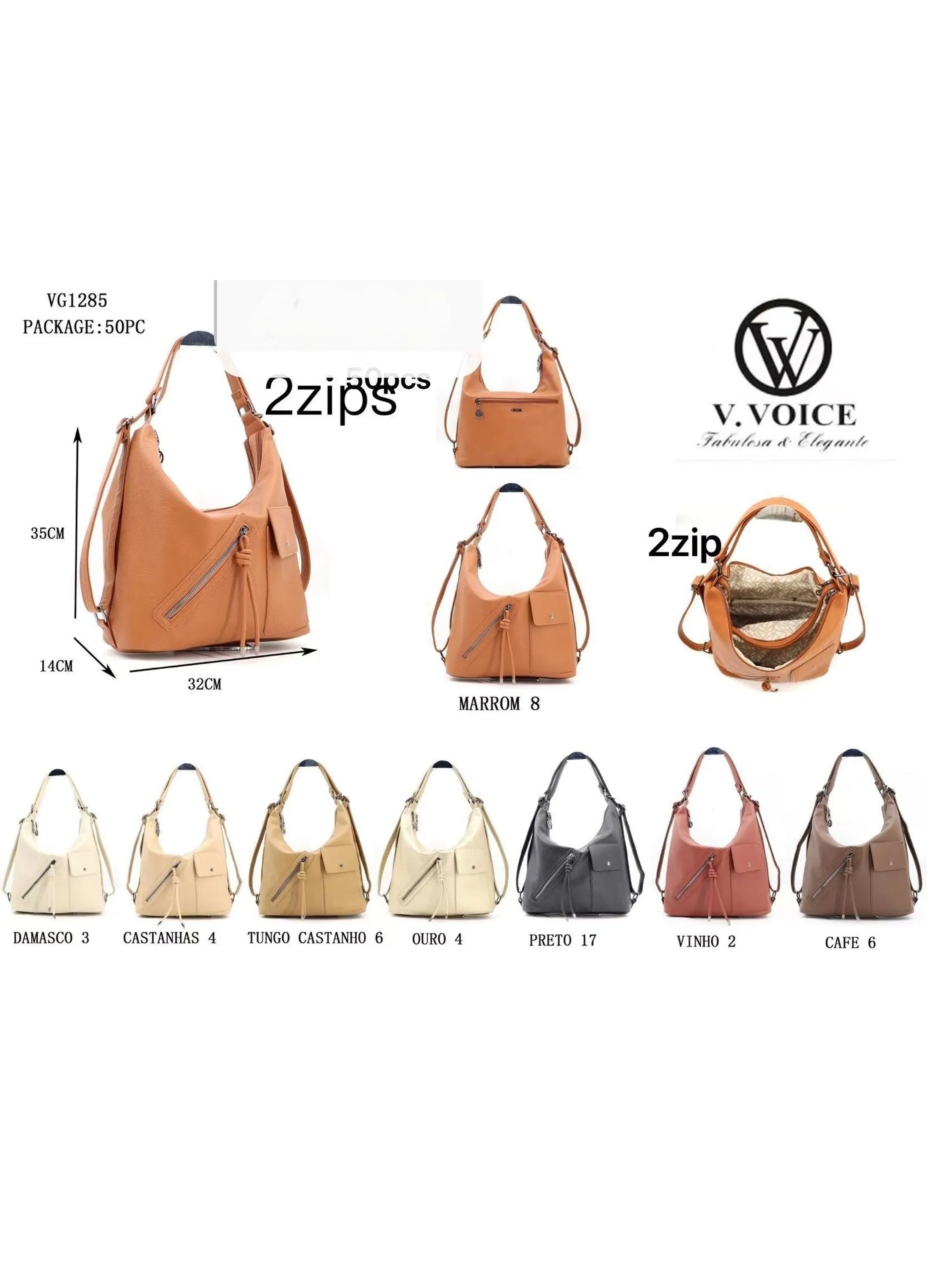 Bolsa vira mochila Femininas Oscar Bolsas Modas