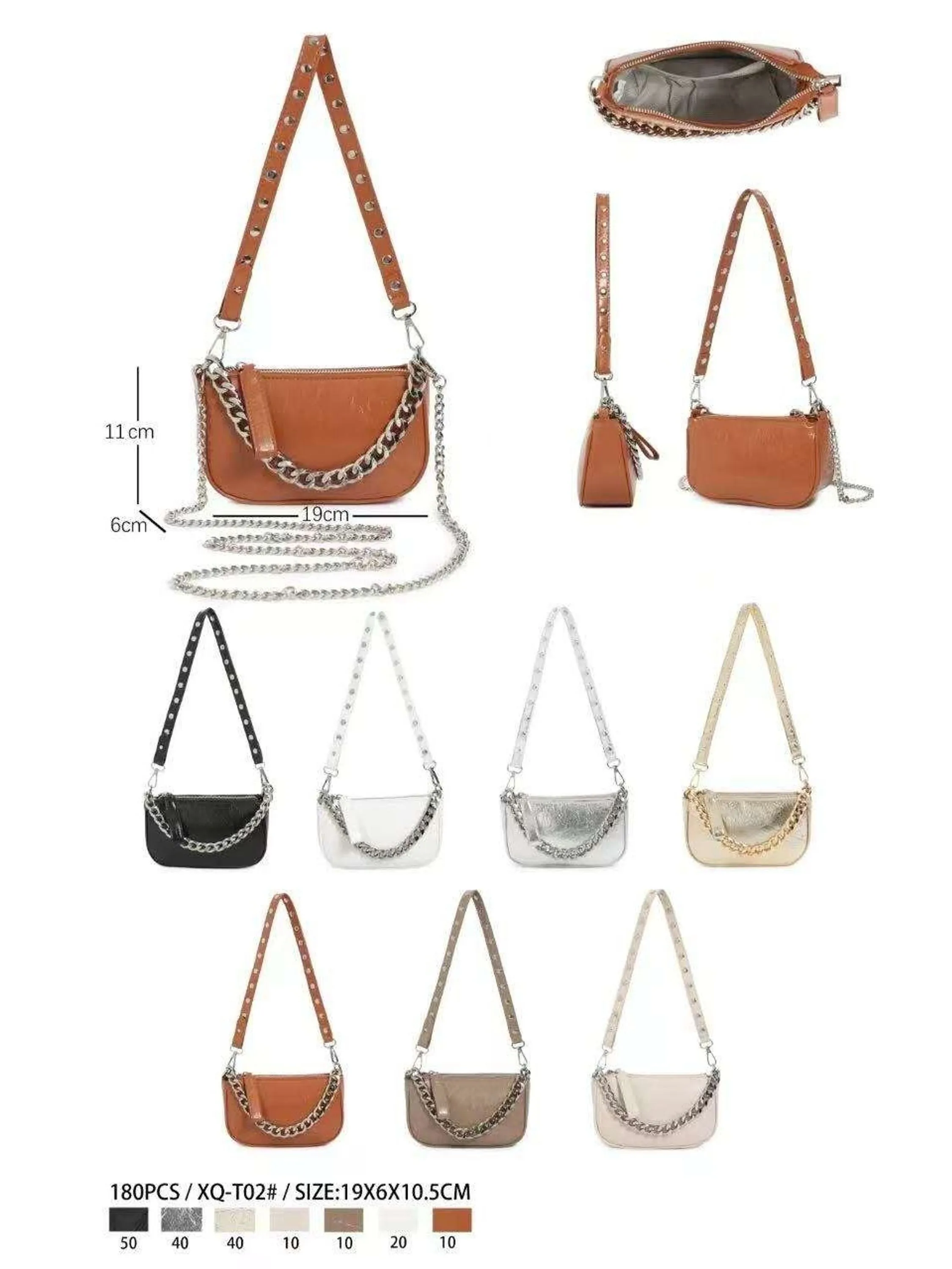 Bolsa pequena com corrente  Transversal  Oscar Bolsas Modas