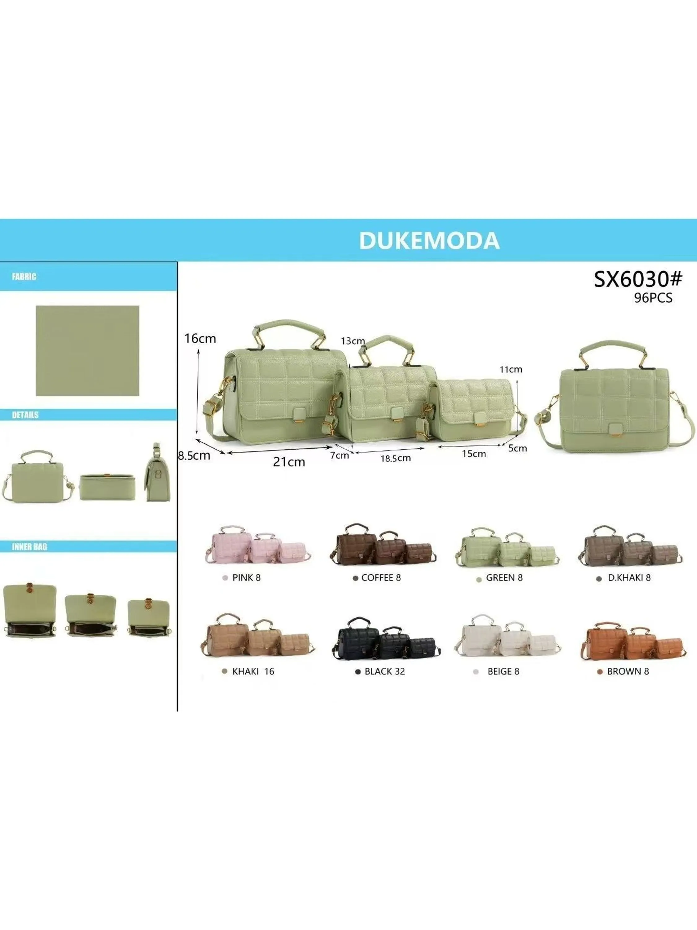 KIT3 Bolsa PequenaTransversal  Oscar Bolsas Modas