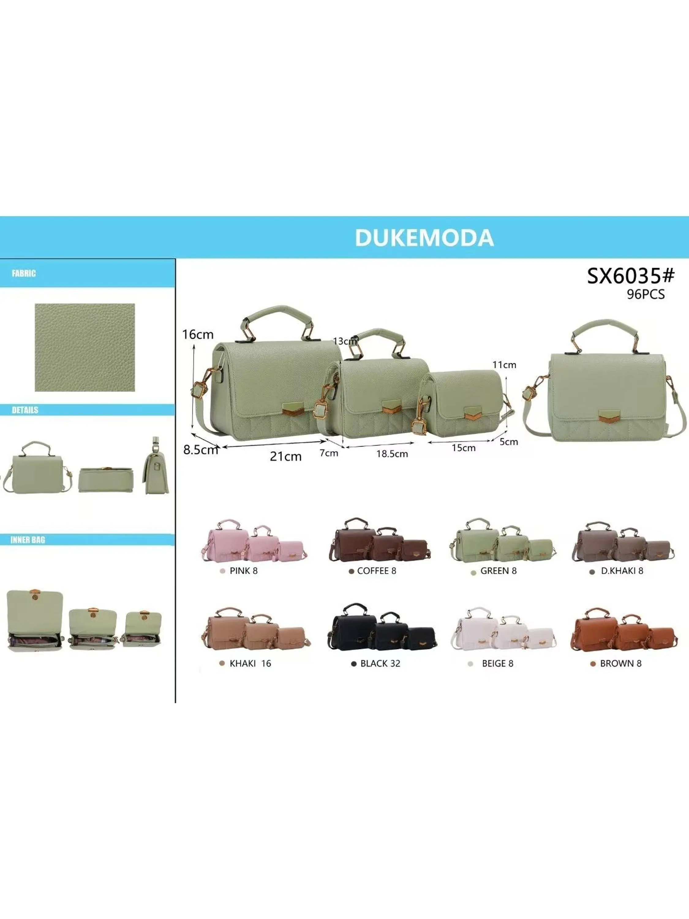 KIT3 Bolsa PequenaTransversal  Oscar Bolsas Modas