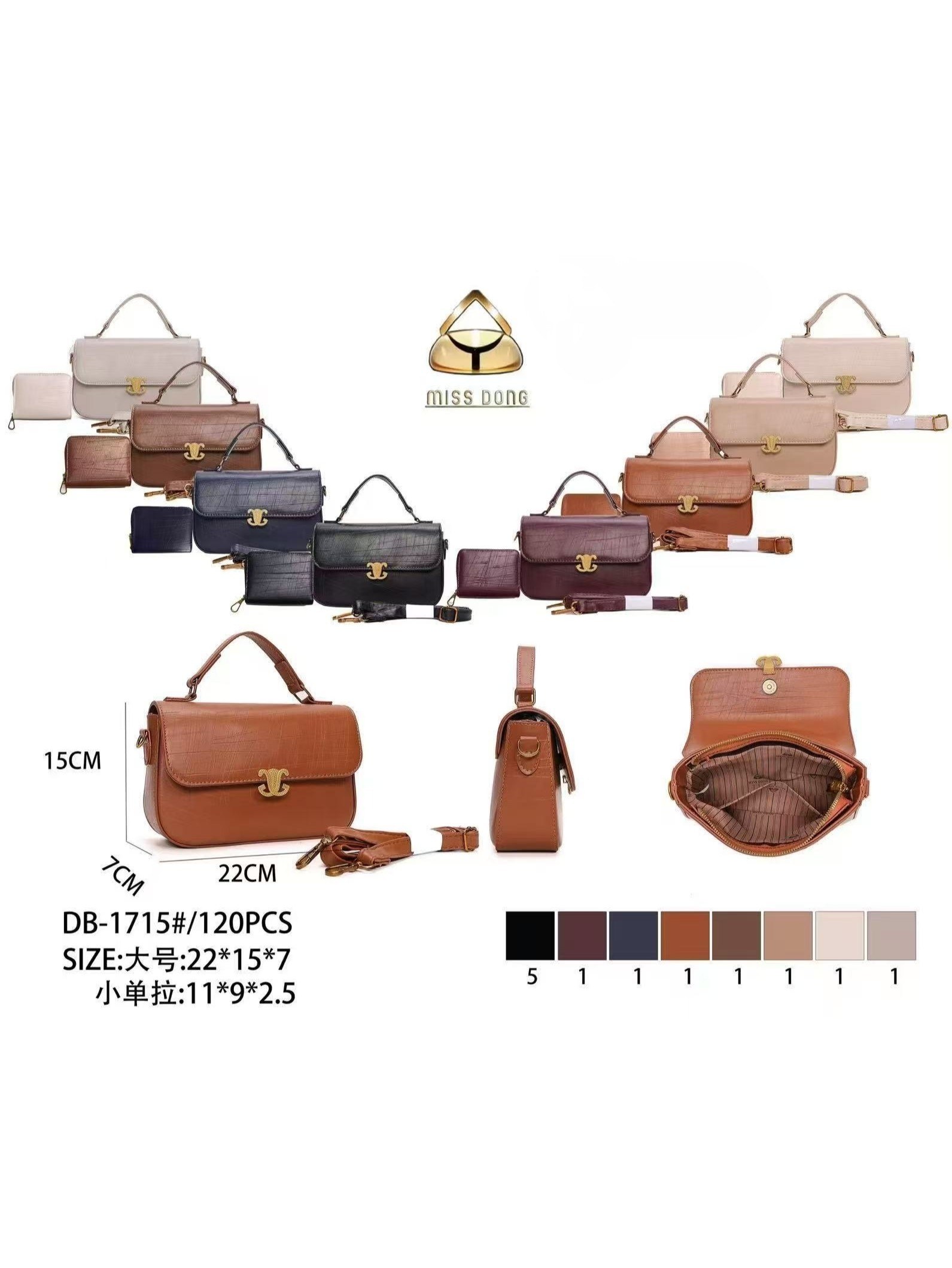 KIT3 Bolsa Pequena Transversal Oscar Bolsas Modas