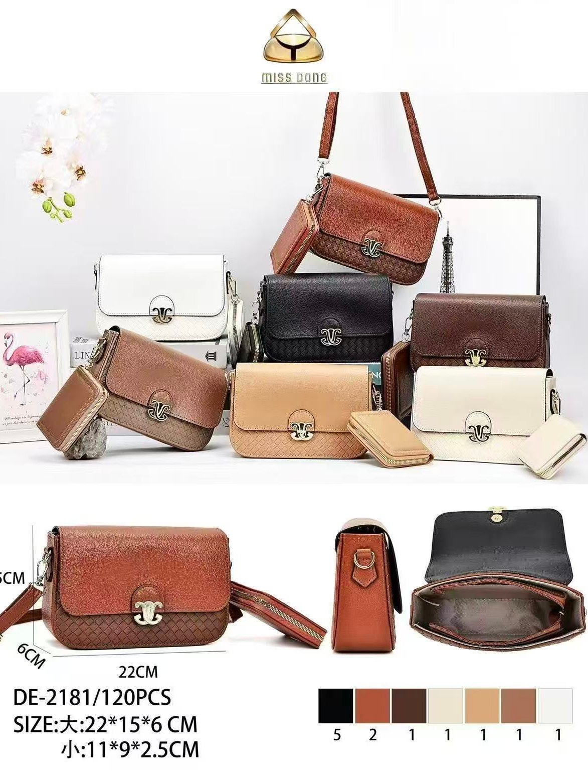 KIT3 Bolsa Pequena Transversal Oscar Bolsas Modas