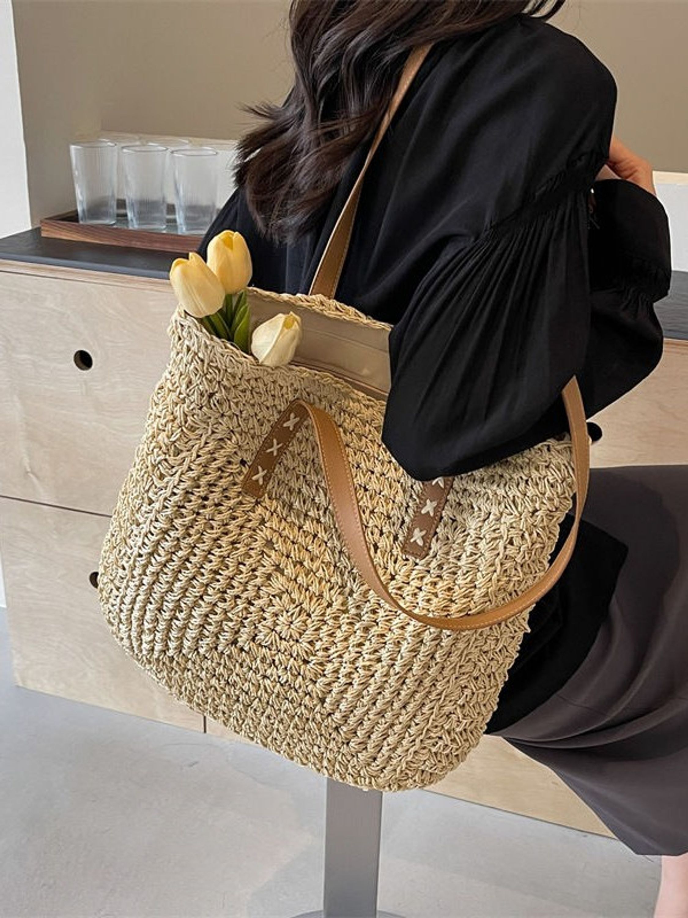 Bolsa palha praia Femininas Oscar Bolsas Modas