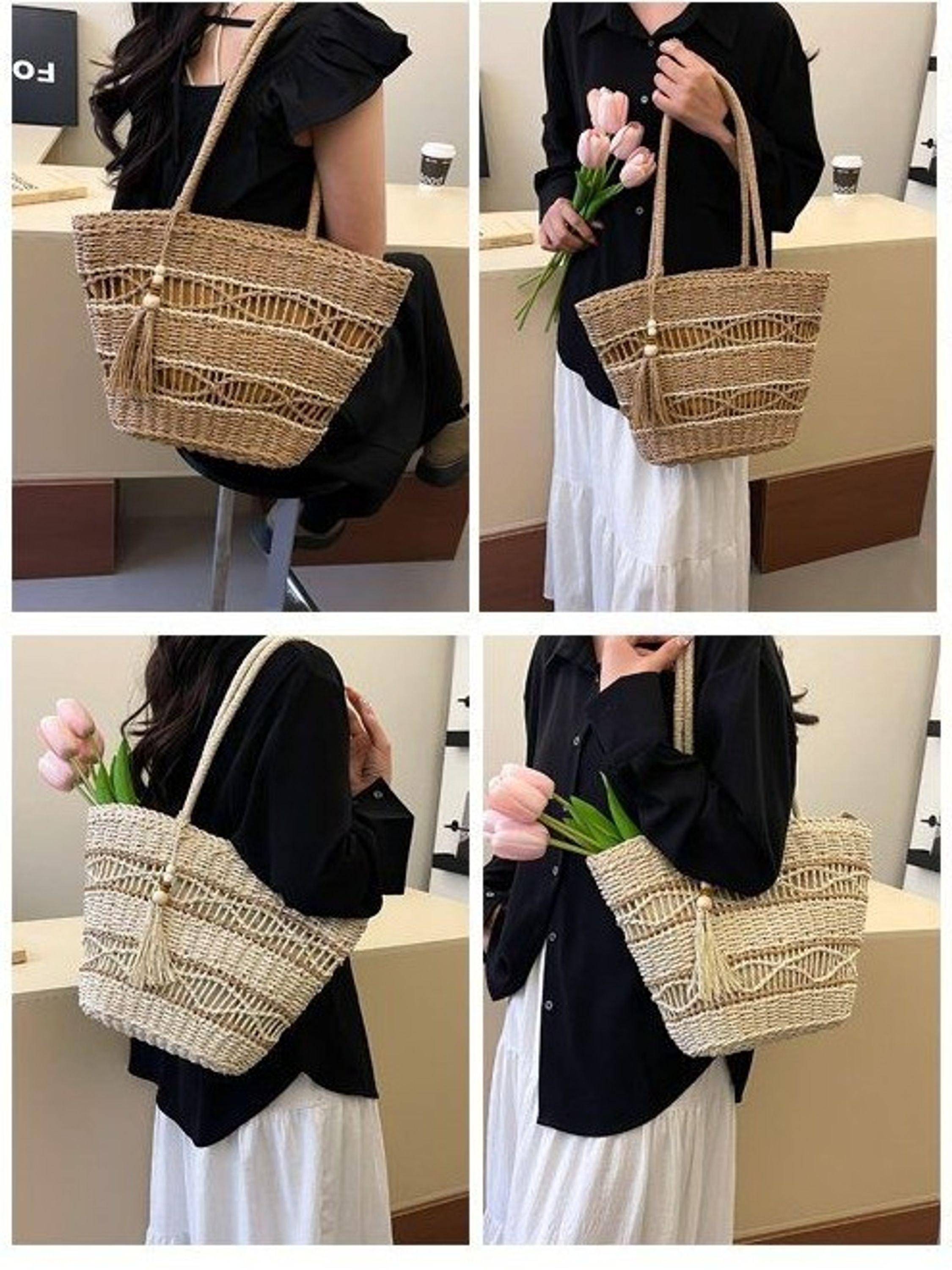 Bolsa palha praia Femininas Oscar Bolsas Modas