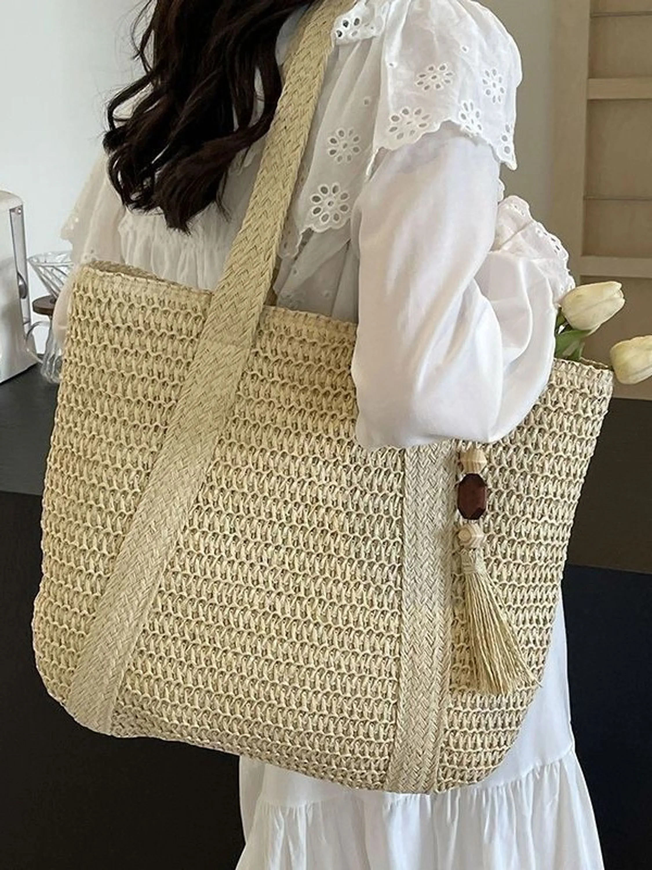 Bolsa palha praia Femininas Oscar Bolsas Modas