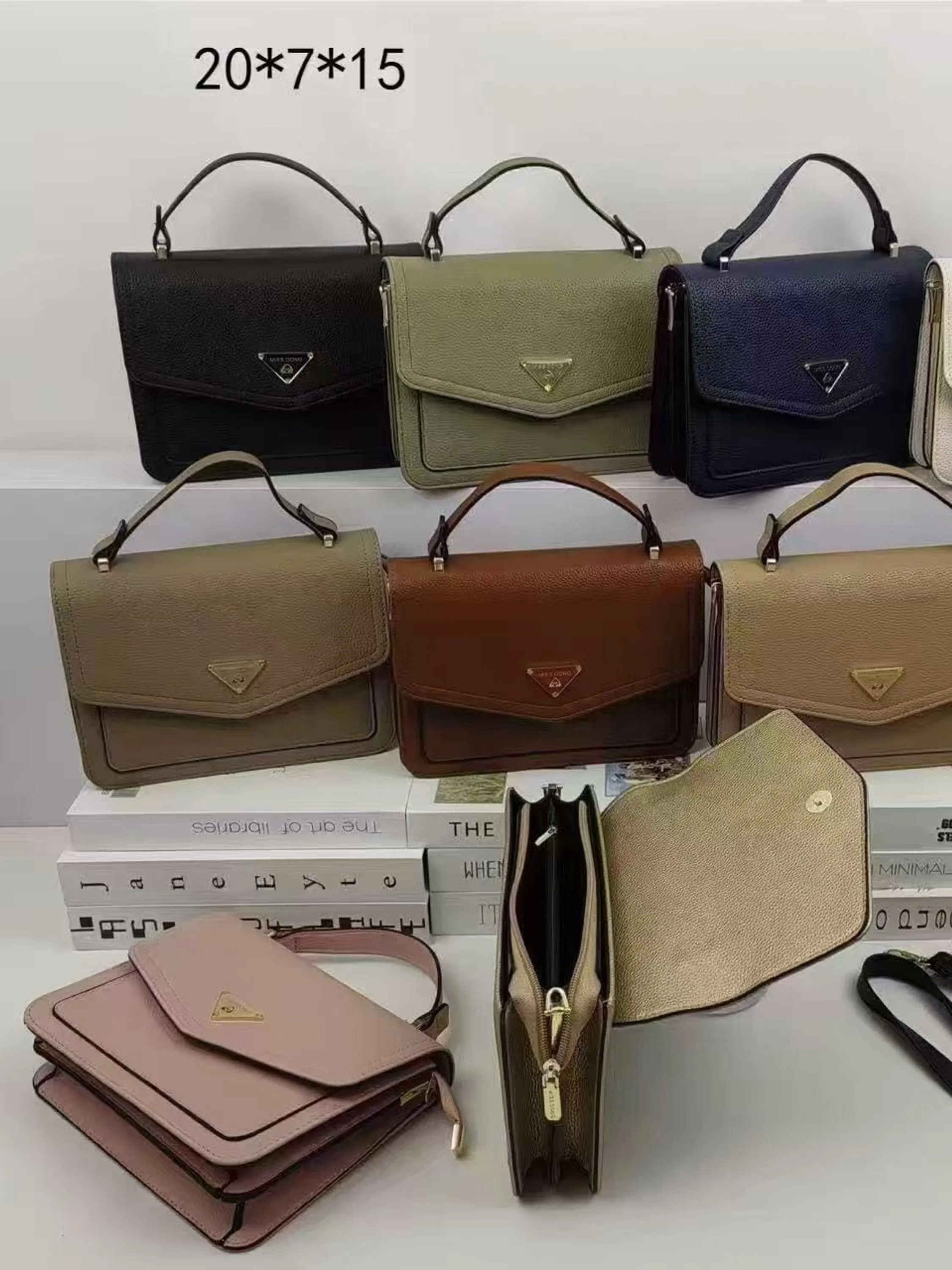 Bolsa Feminina Sanfonada Duas Divisões 1920#