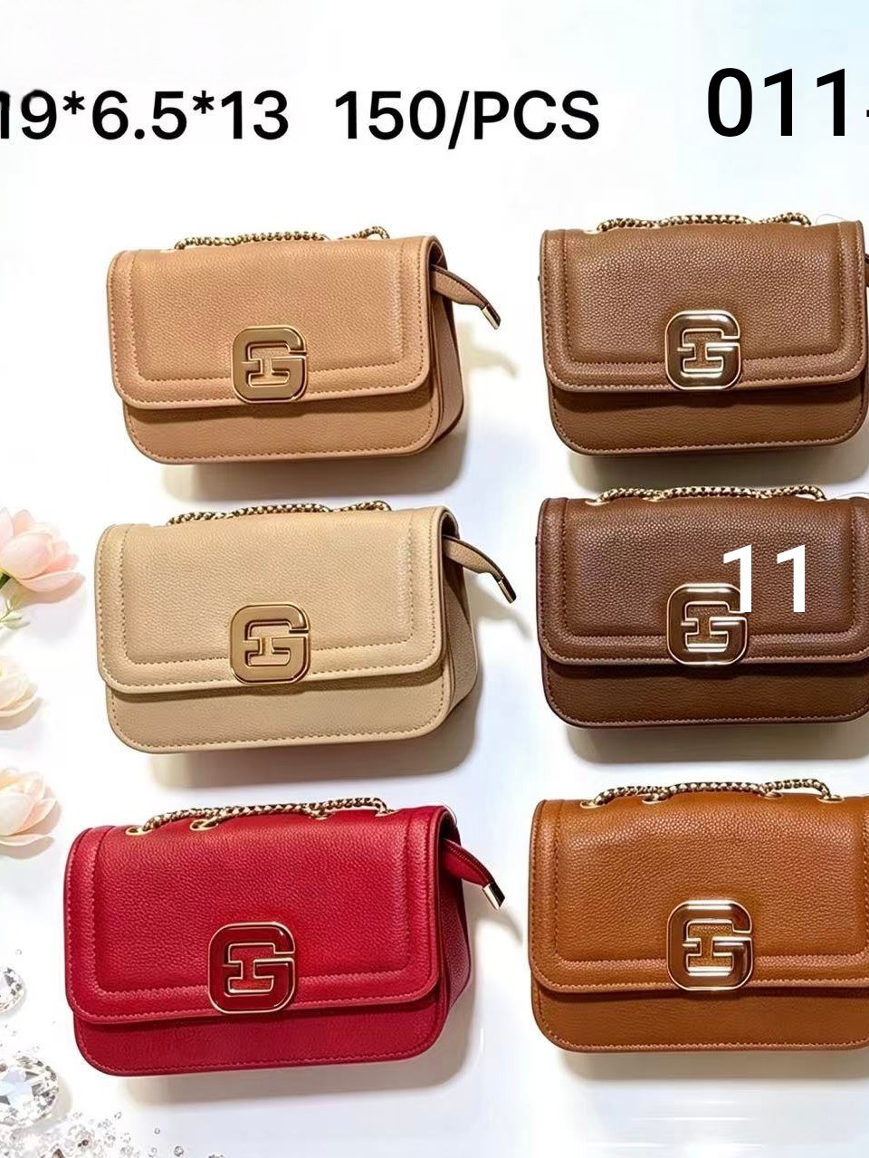Bolsa feminina alça corrente dourado cor 011#