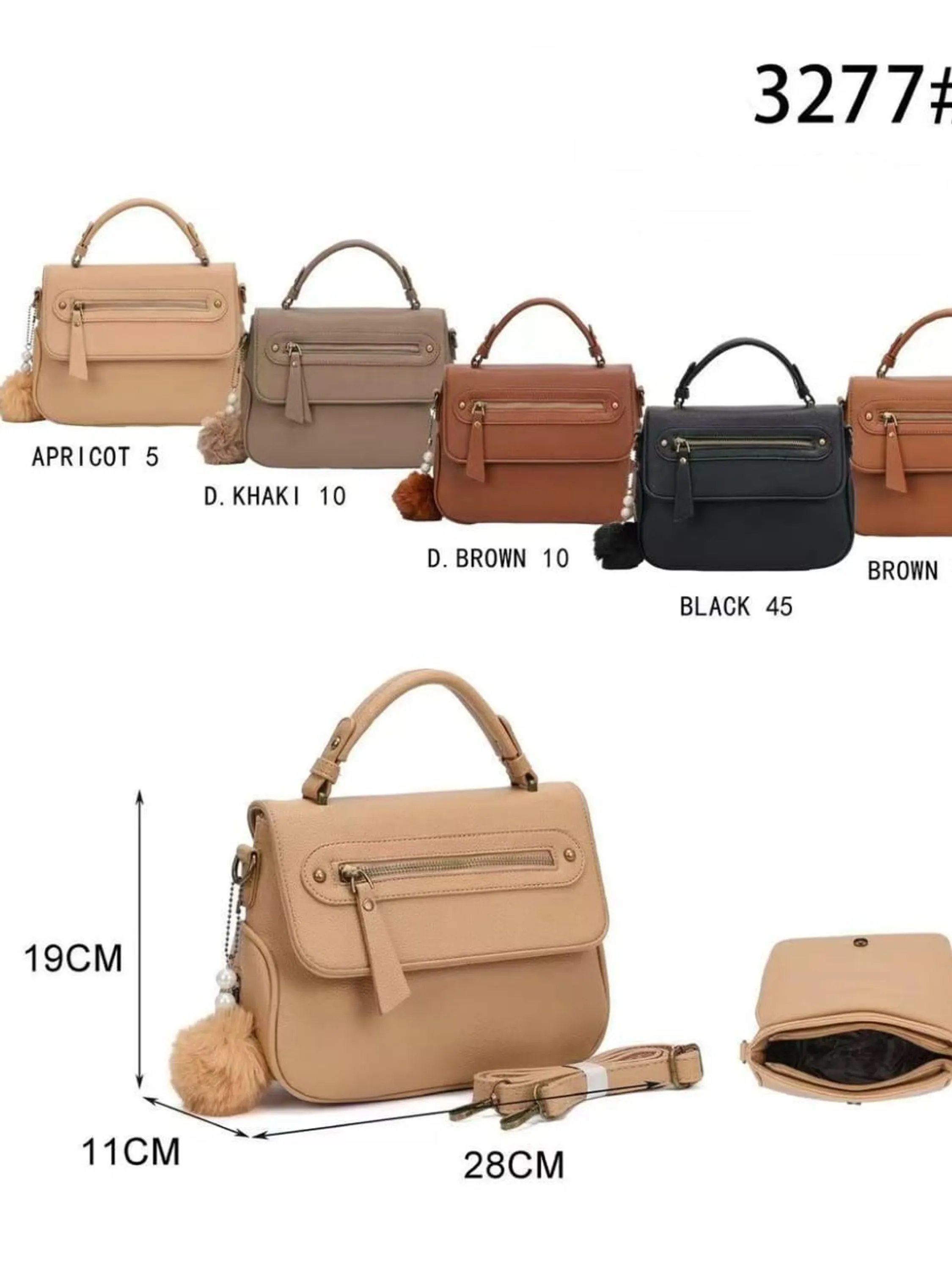 Bolsa baú feminina 3277#