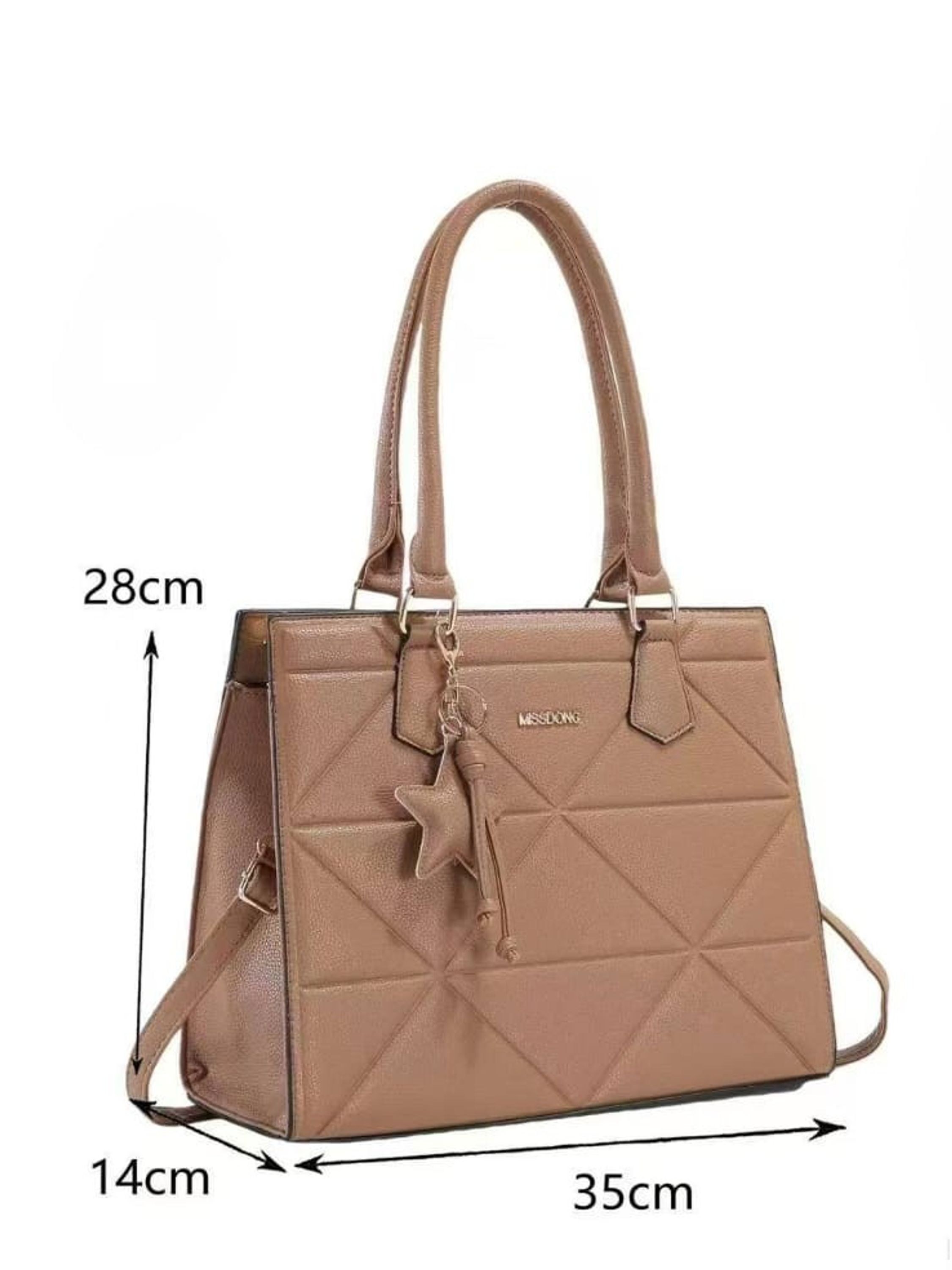 Bolsa Feminina Grande Alça Dupla e detalhes frontais DF036#