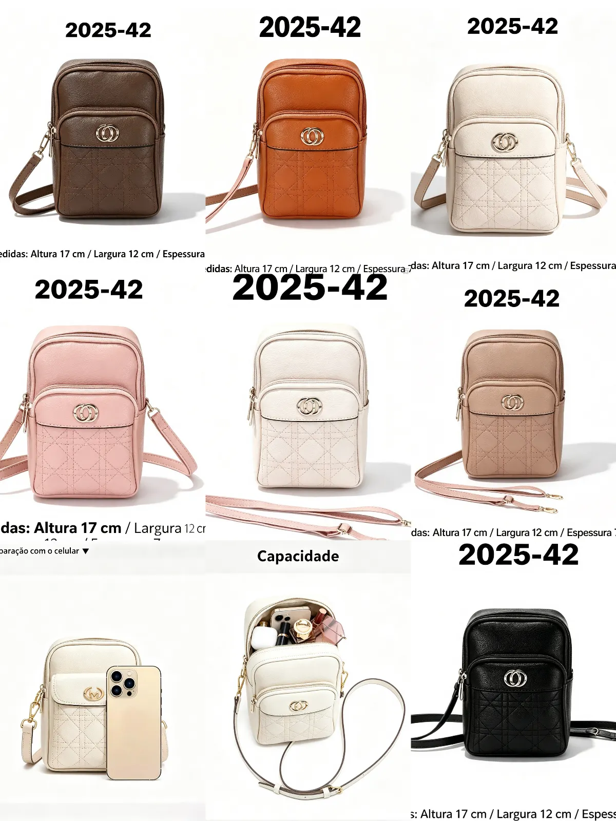 Bolsa feminina cabe celular 📲 2025-42