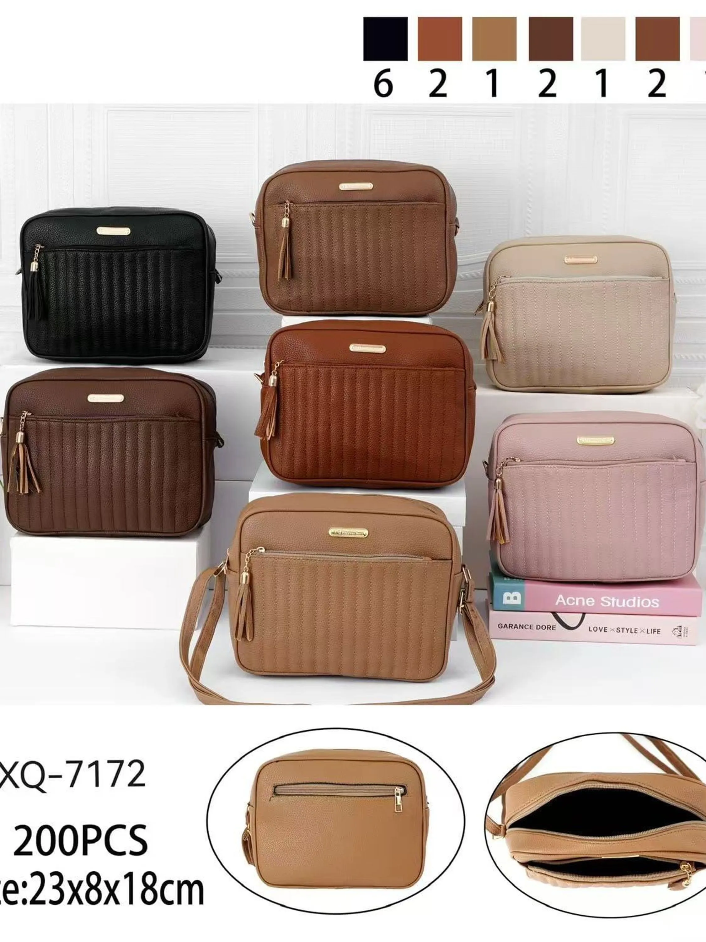 Bolsa feminina média casual trabalho e nescessário 7172#