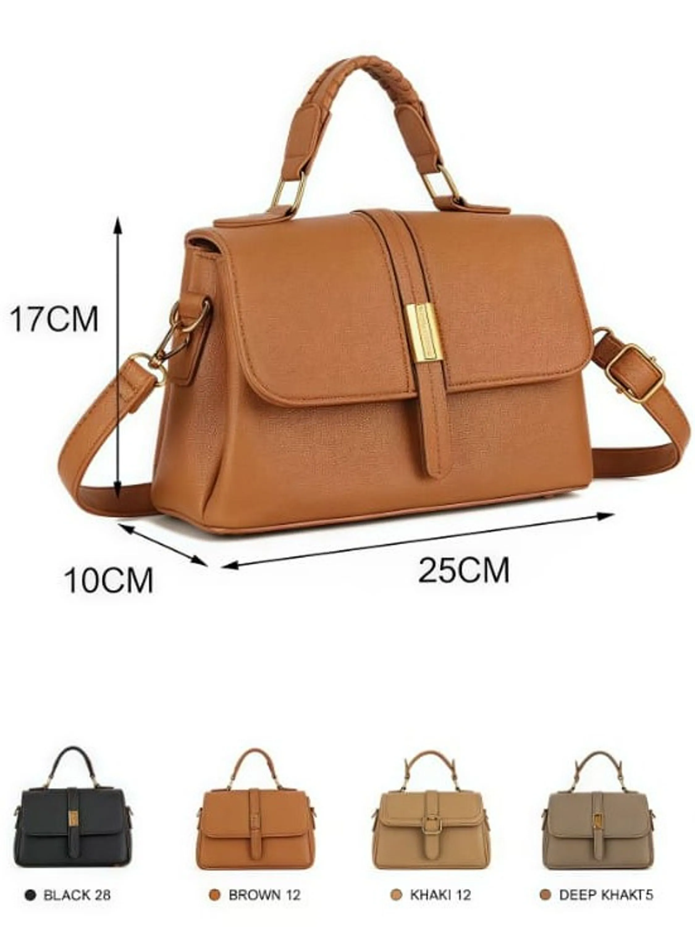 Bolsa Feminina média 3 Divisões 6145#