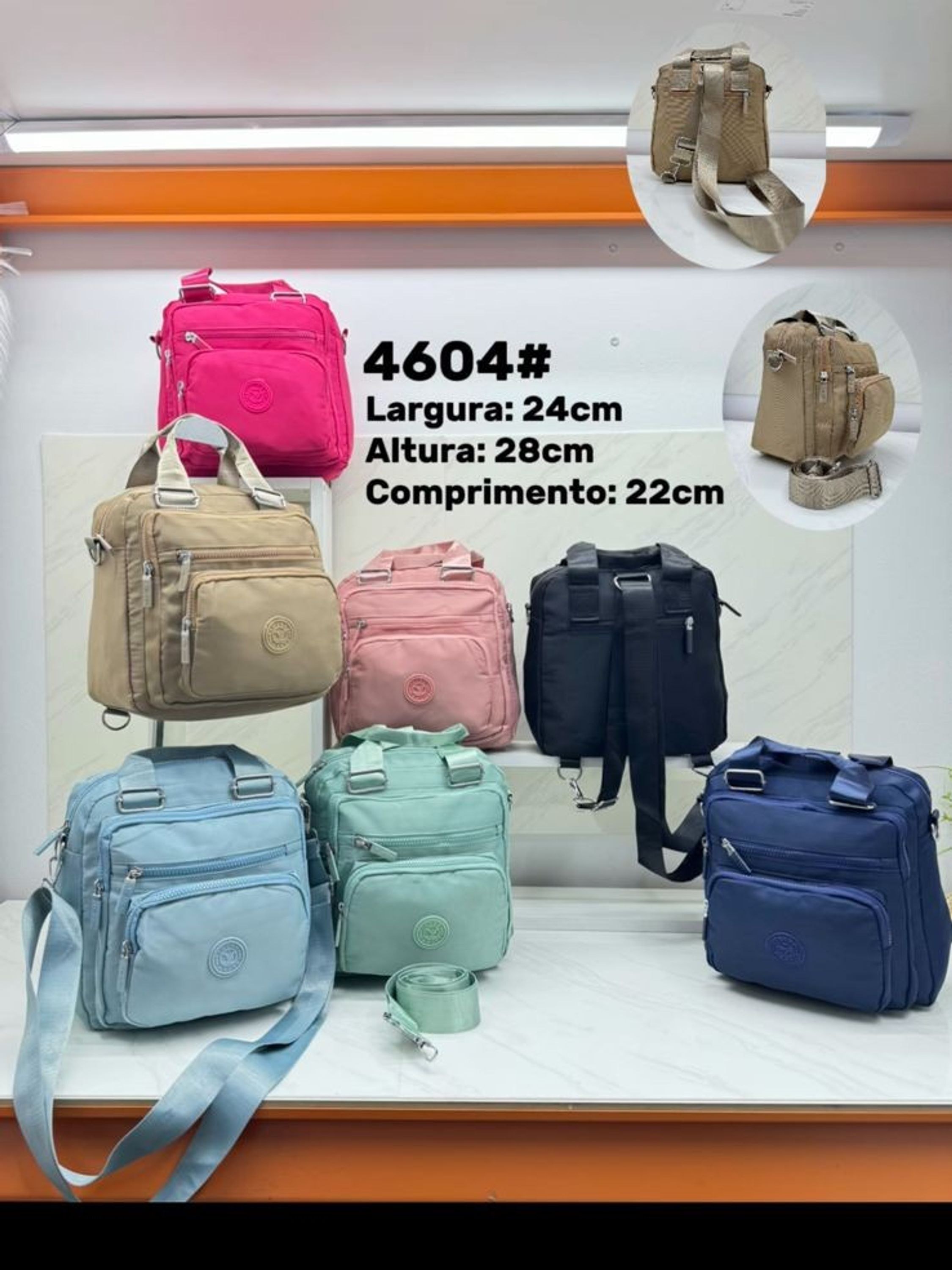 Bolsa FEM ultilidades mao transversal que vira mochila 4604#