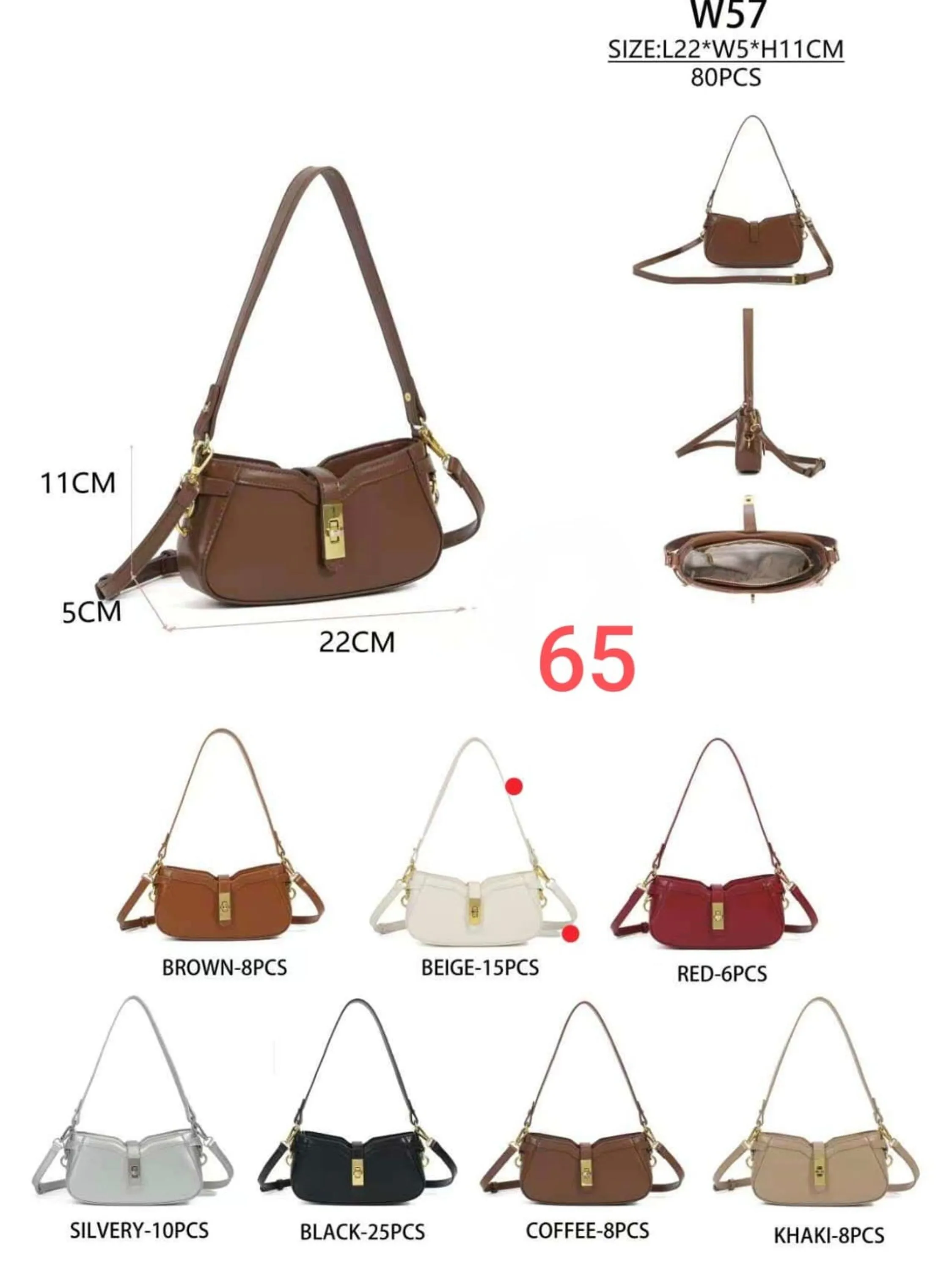 Bolsa transversal e de ombro W-57