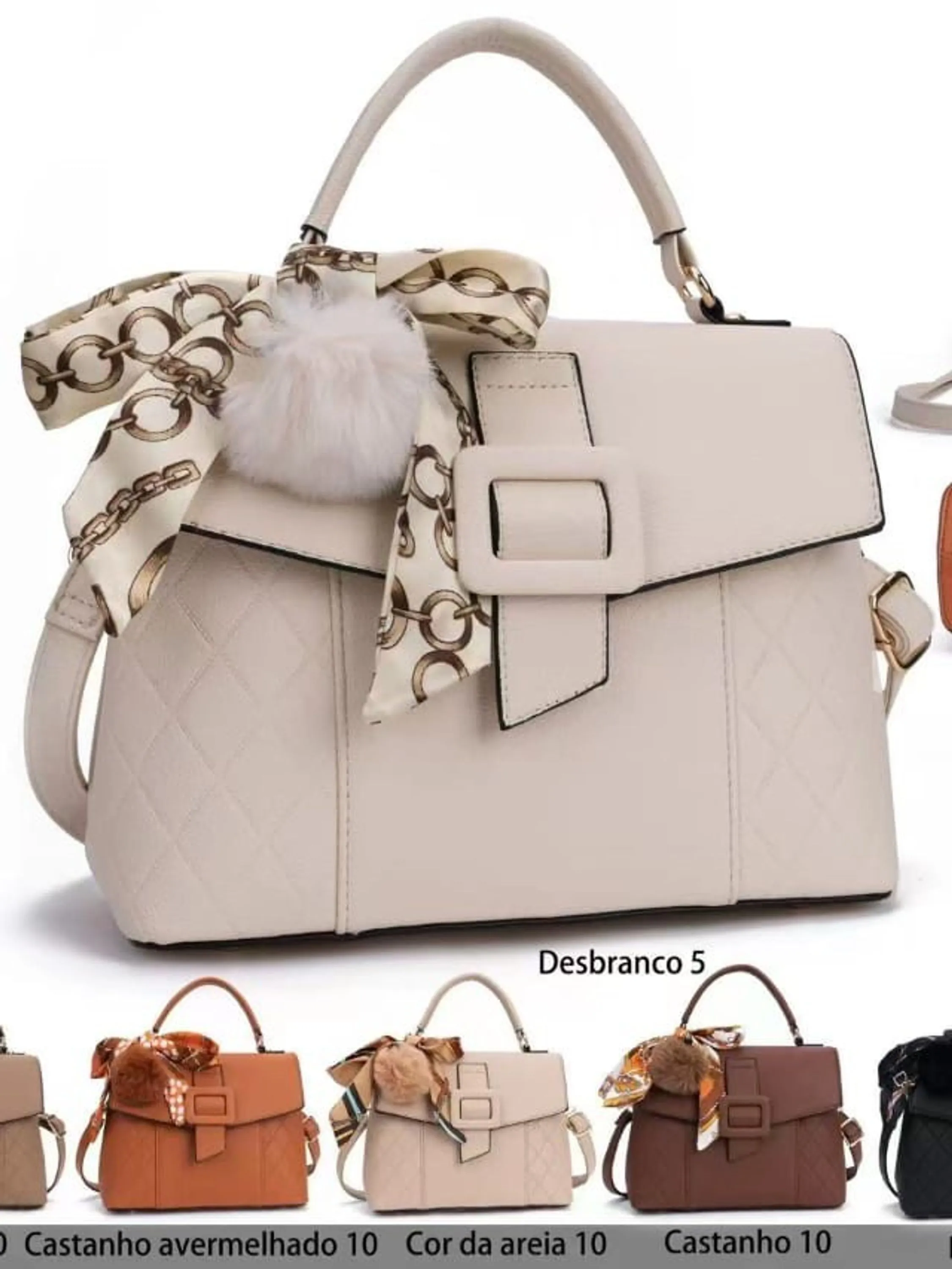 Bolsa Feminina média Tiracolo com chaveiro YC94#