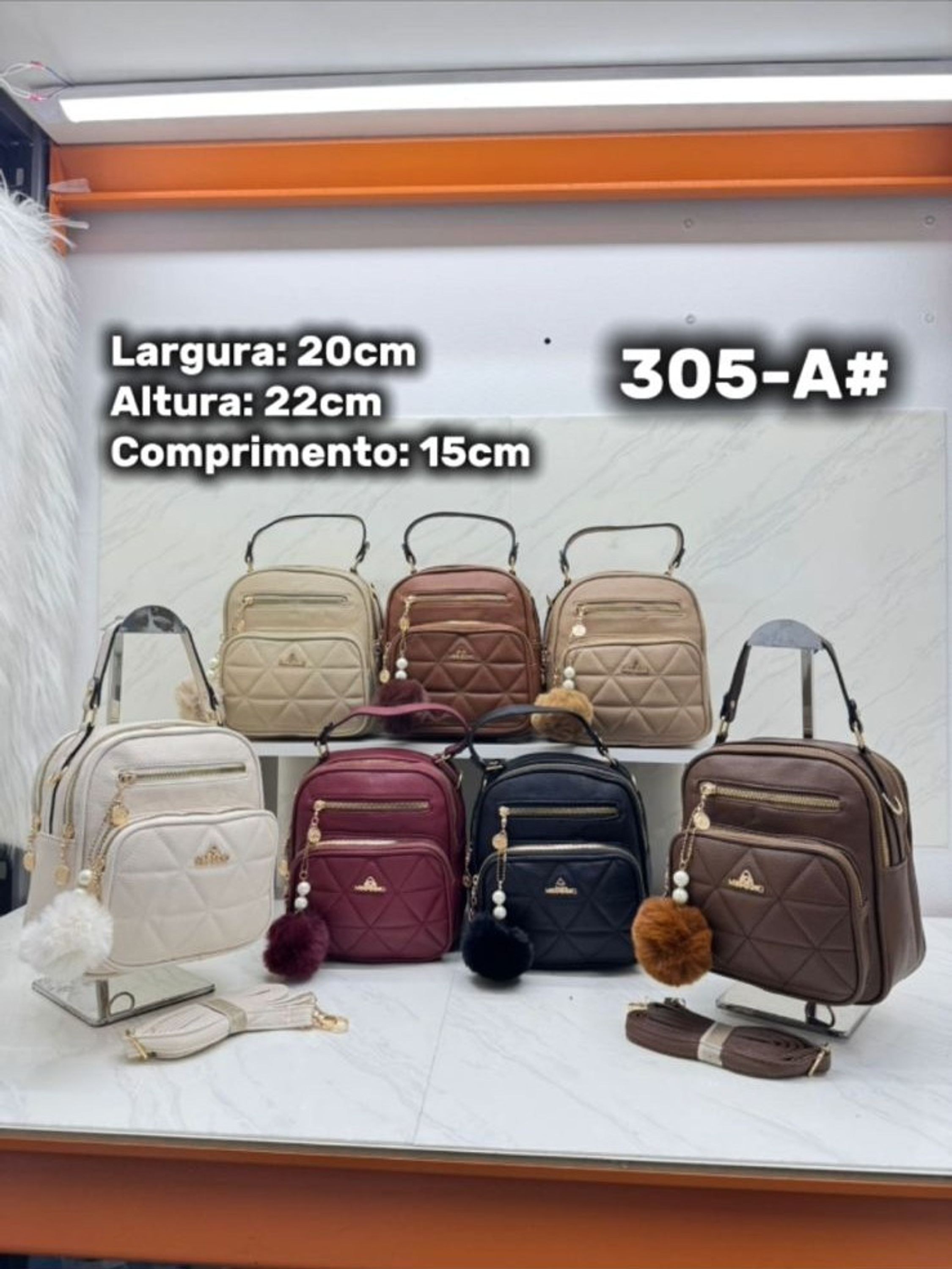 Bolsa feminina transversal media 305-A#