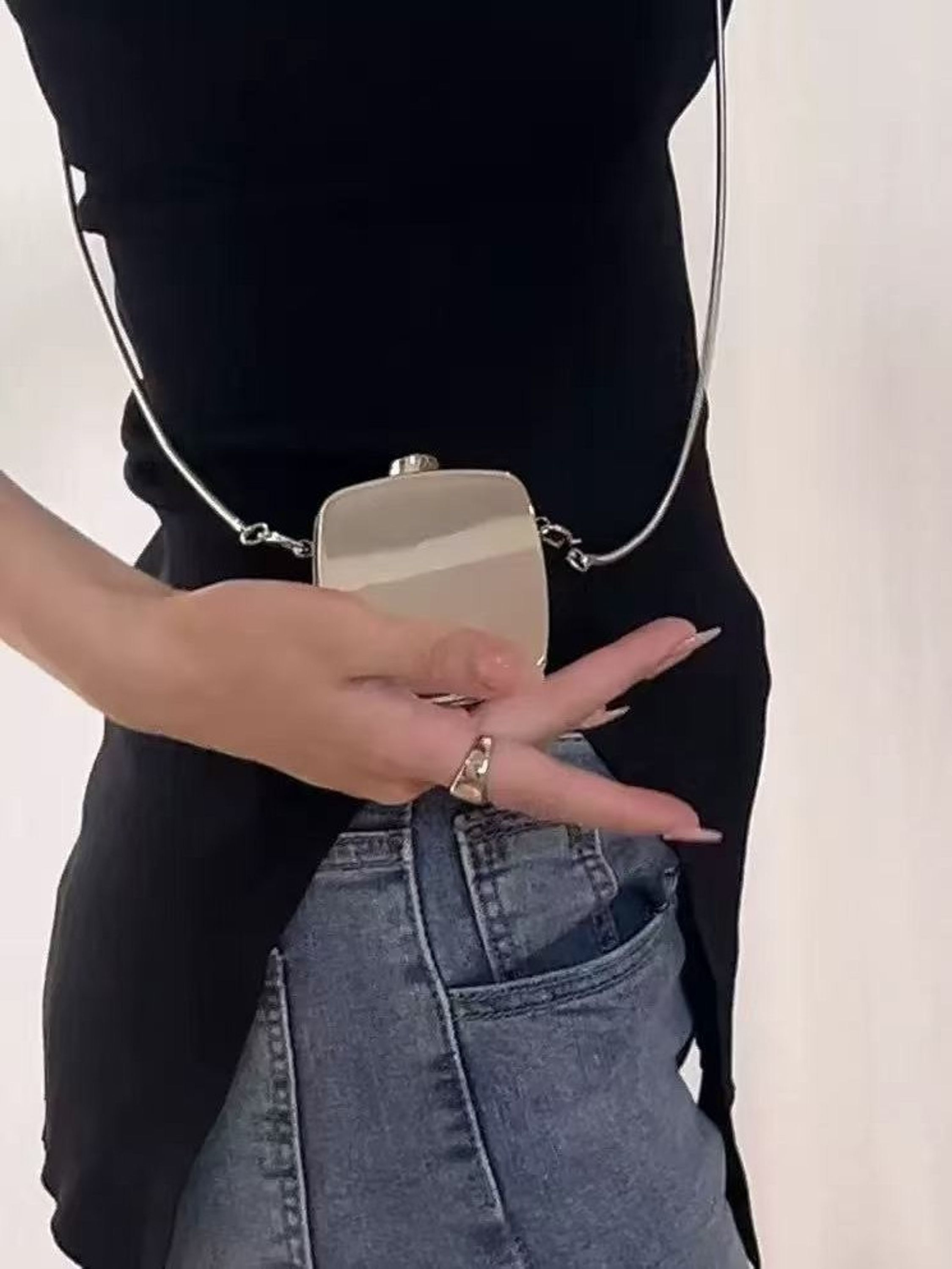 Bolsa de festa Feminina com espelho 071#