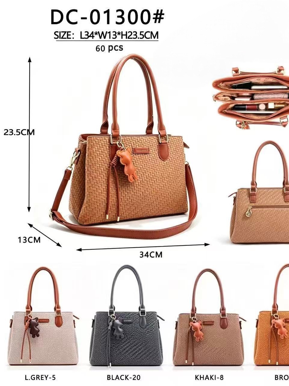 Bolsa feminina ombro com chaveiro 01300#