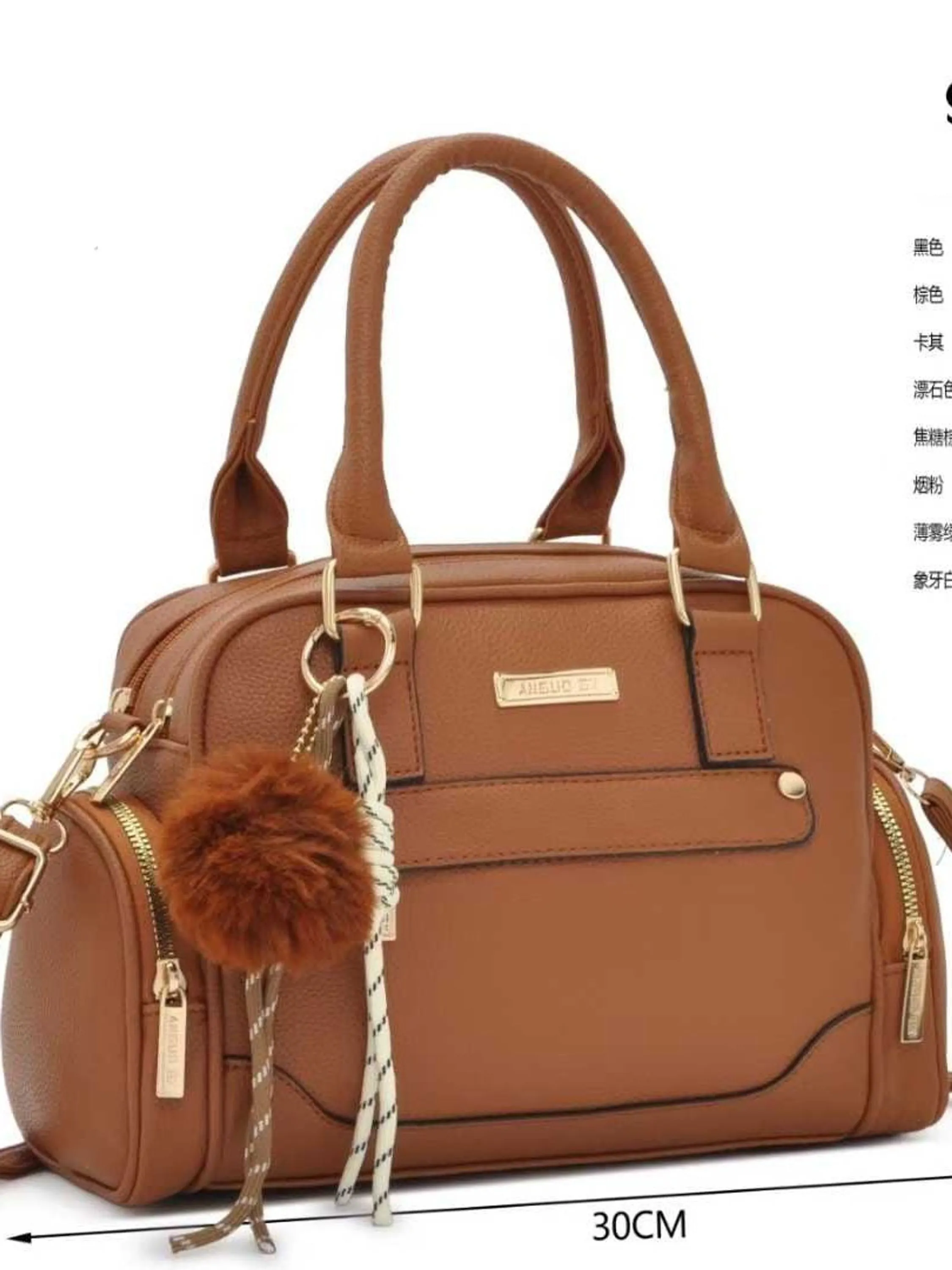 Bolsa Feminina baú média transversal e Tiracolo 9935#