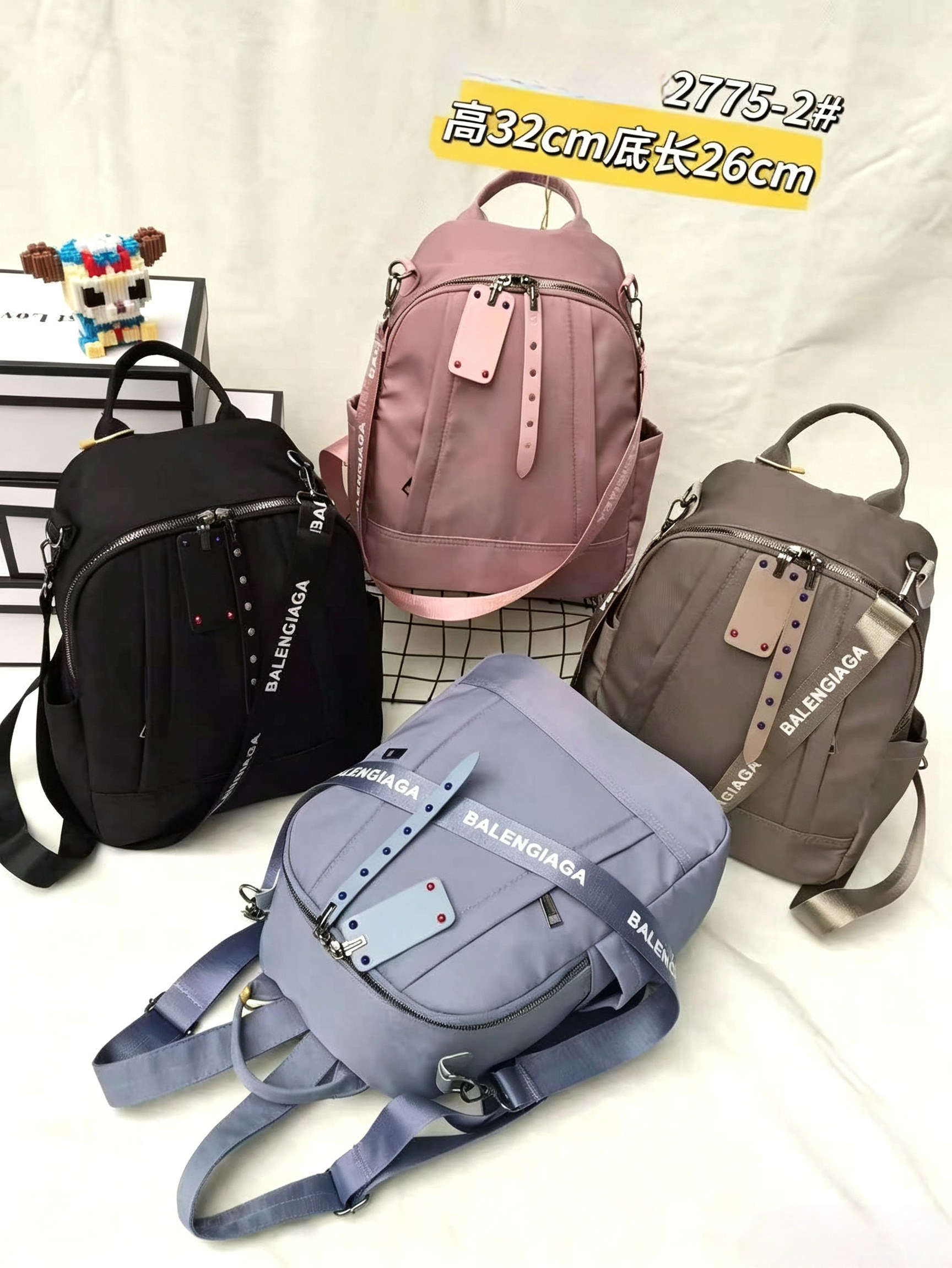 Bolsa feminina virar mochila 2775-2#