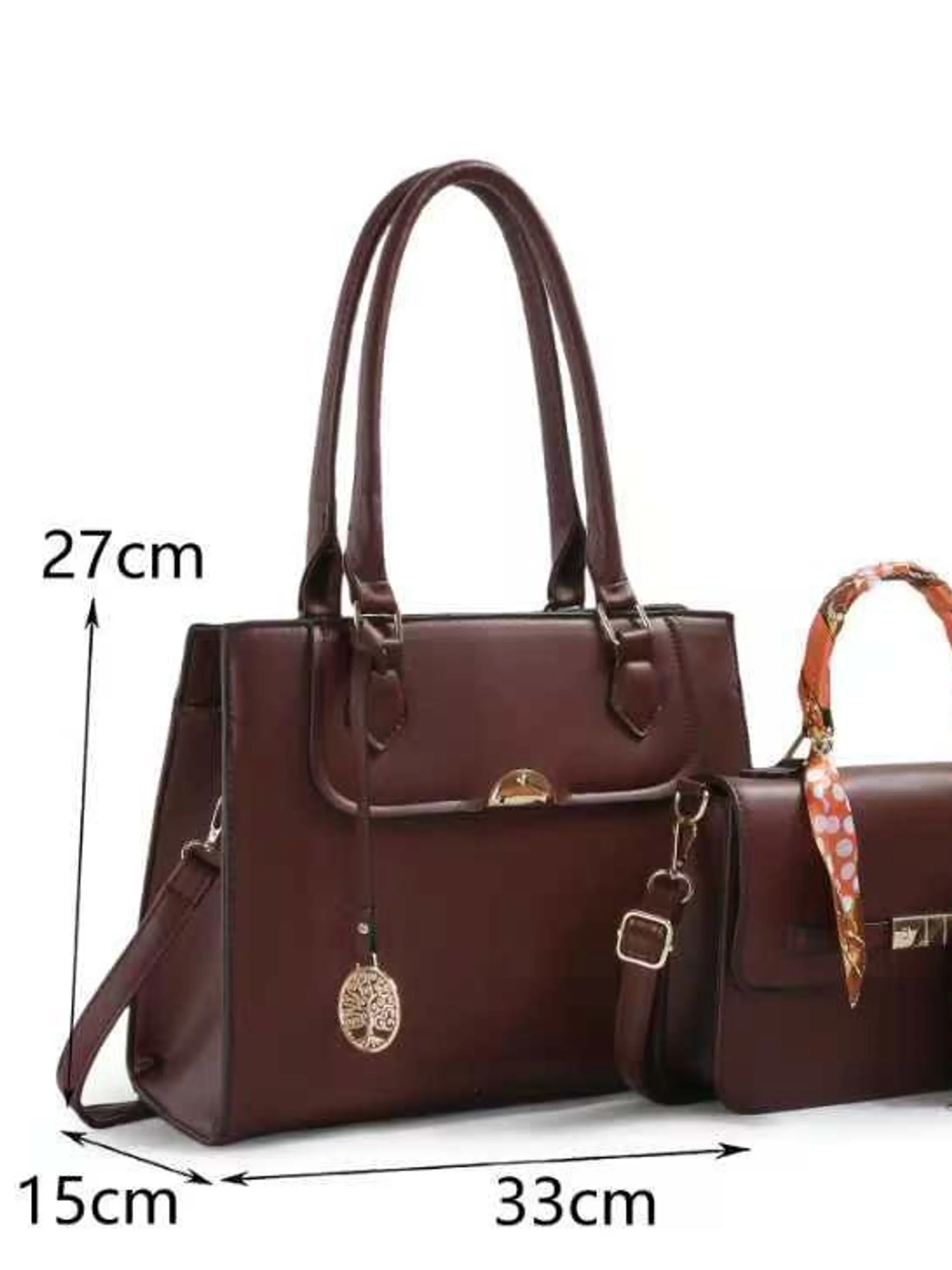 KIT 3pç - Bolsa clássica feminina Transversal de ombro F-35#