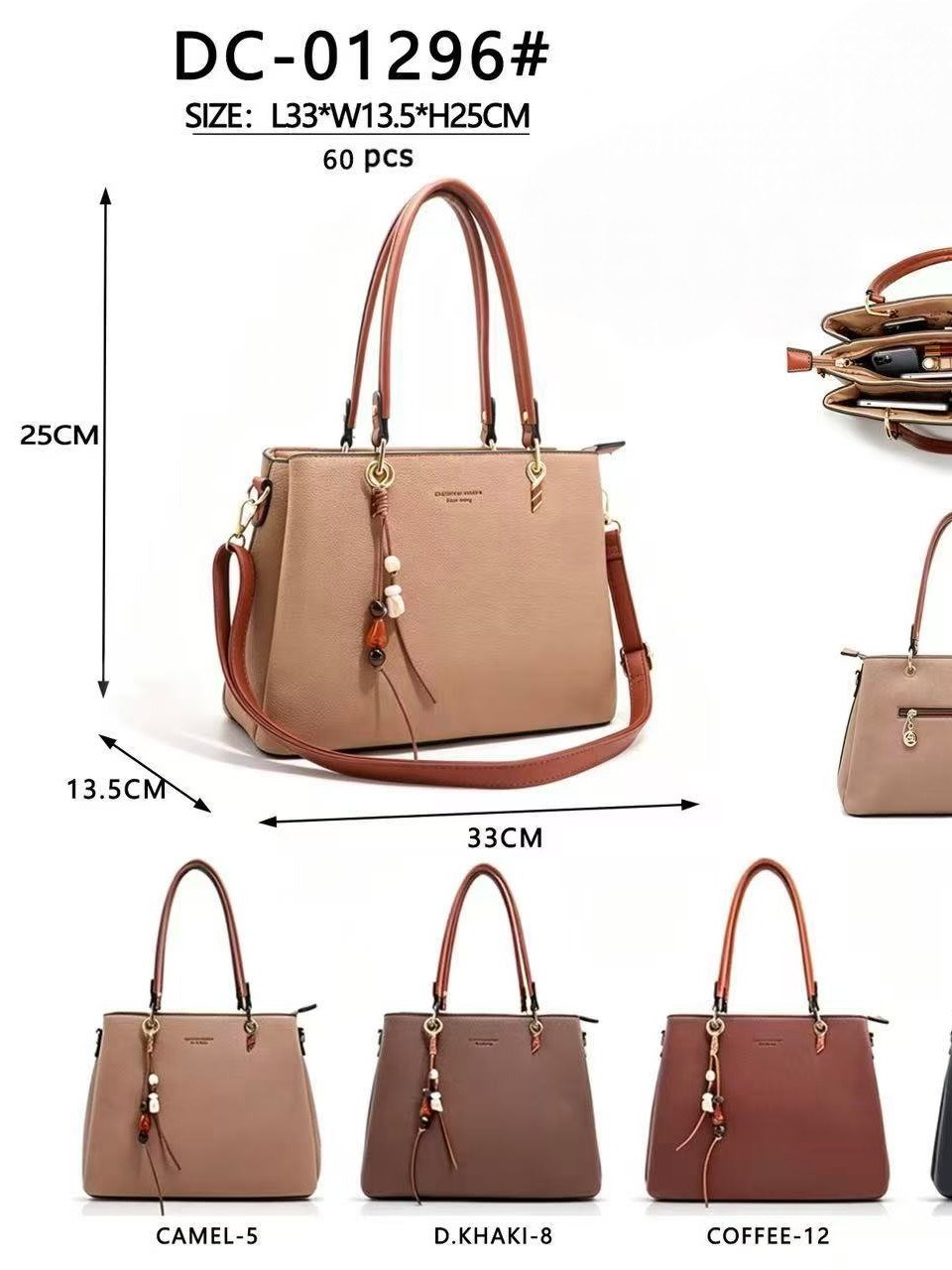 Bolsa feminina ombro com chaveiro 01296#