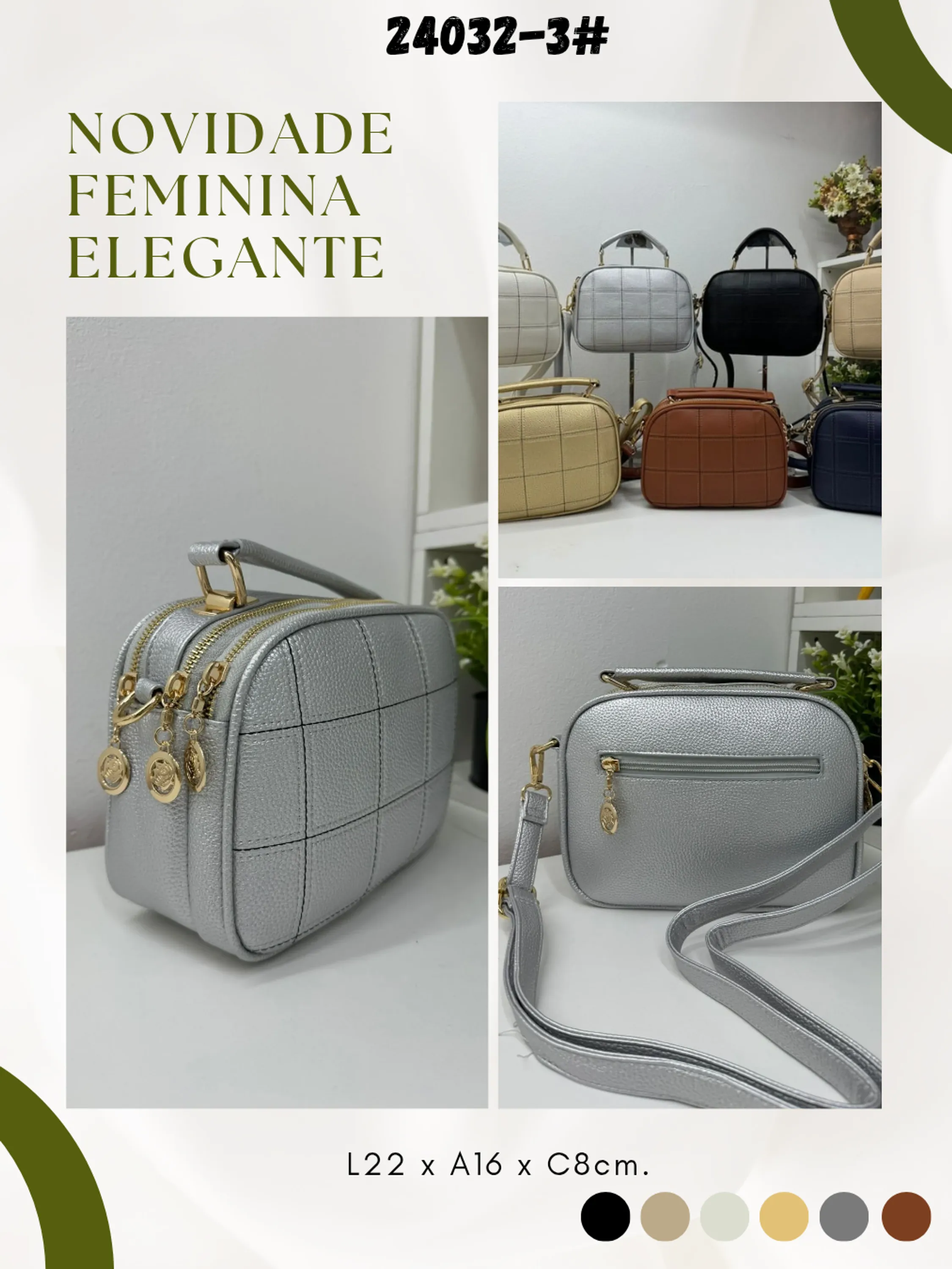 Bolsa feminina 24032-3#