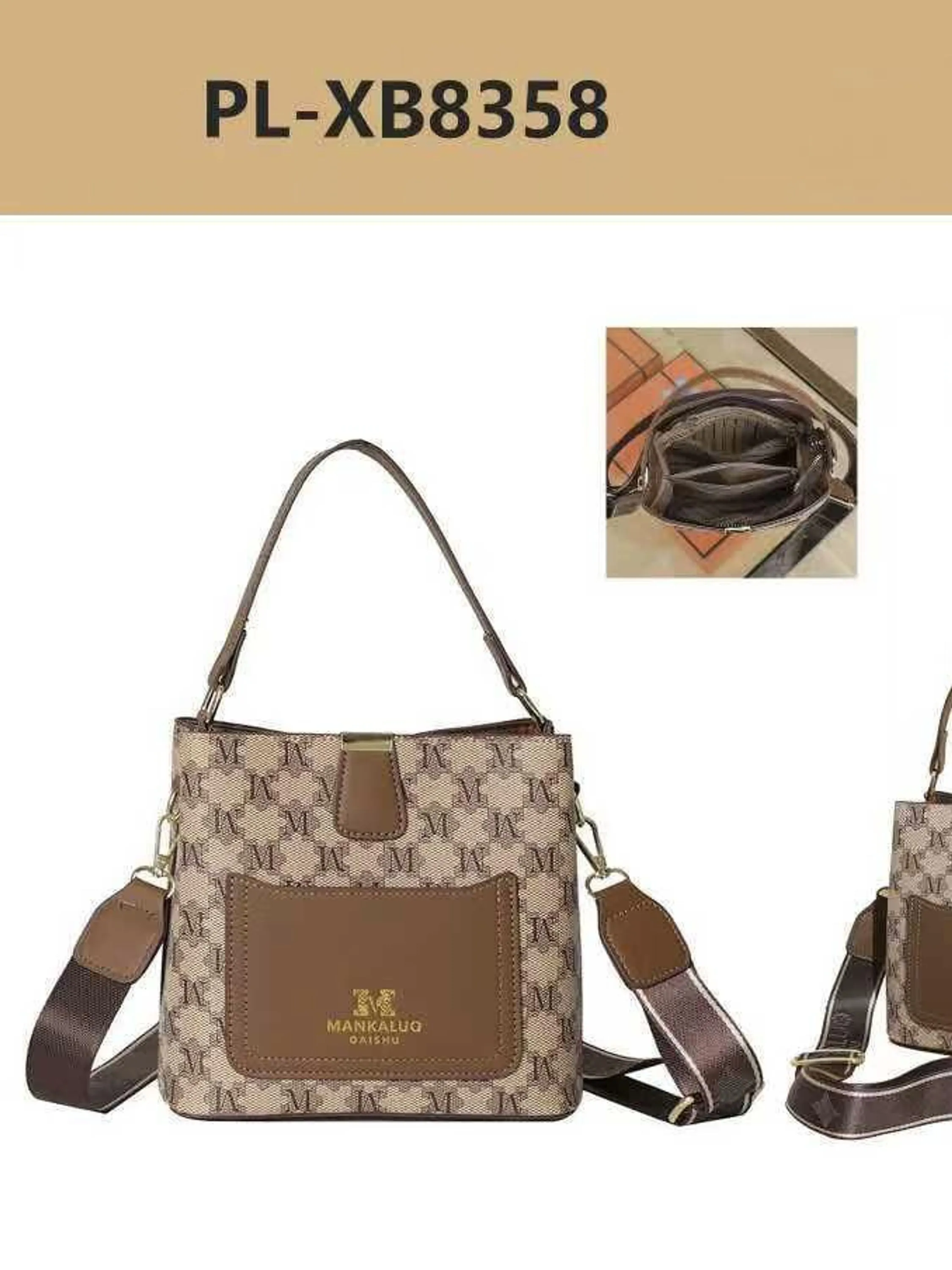 Bolsa bucket versaltil feminina transversal 8358#