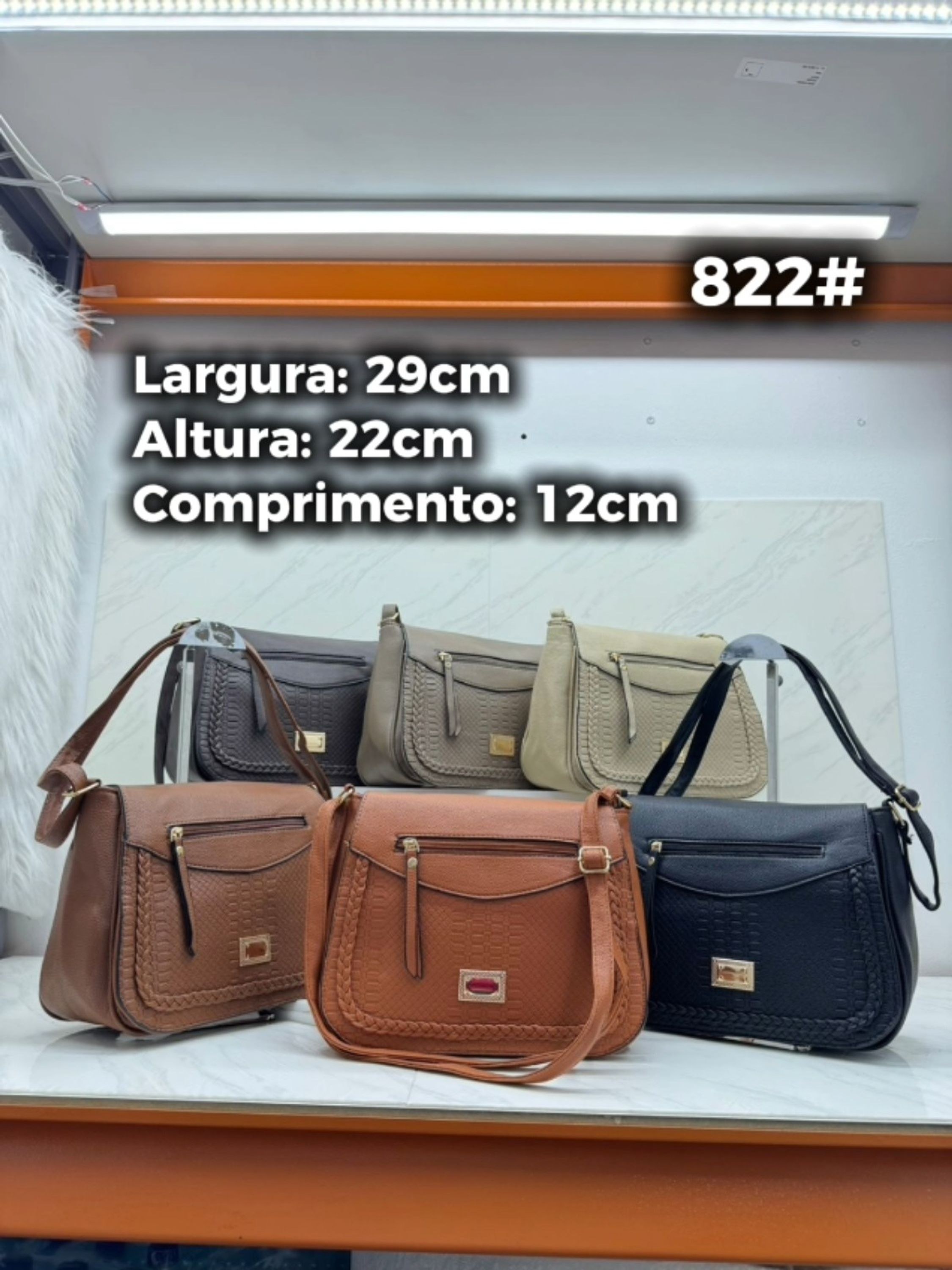 Bolsa casual media transversal feminina 822#