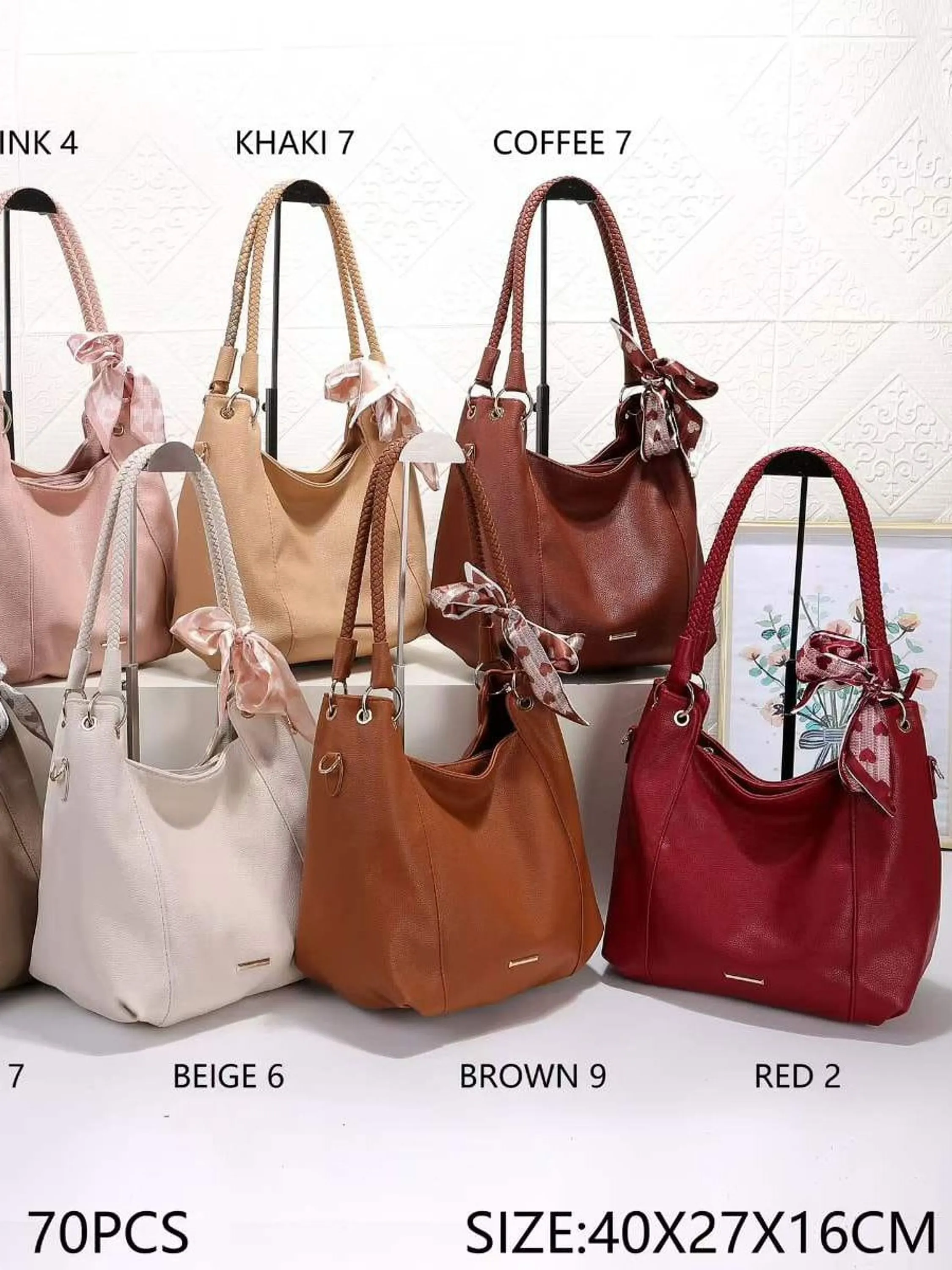 Bolsa feminina L10563# com lenço