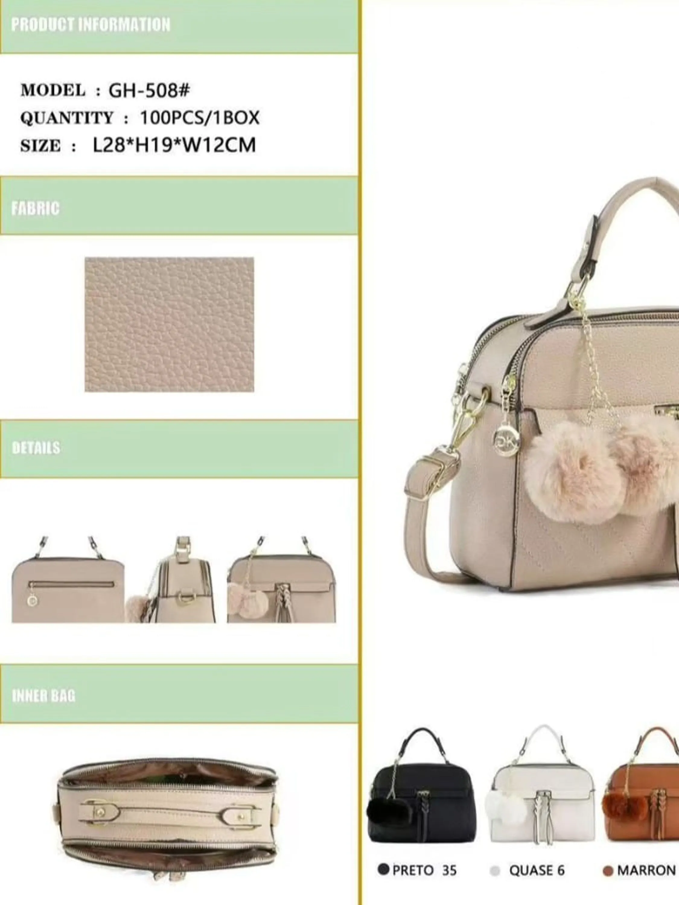 Bolsa transversa e baú GH-508#