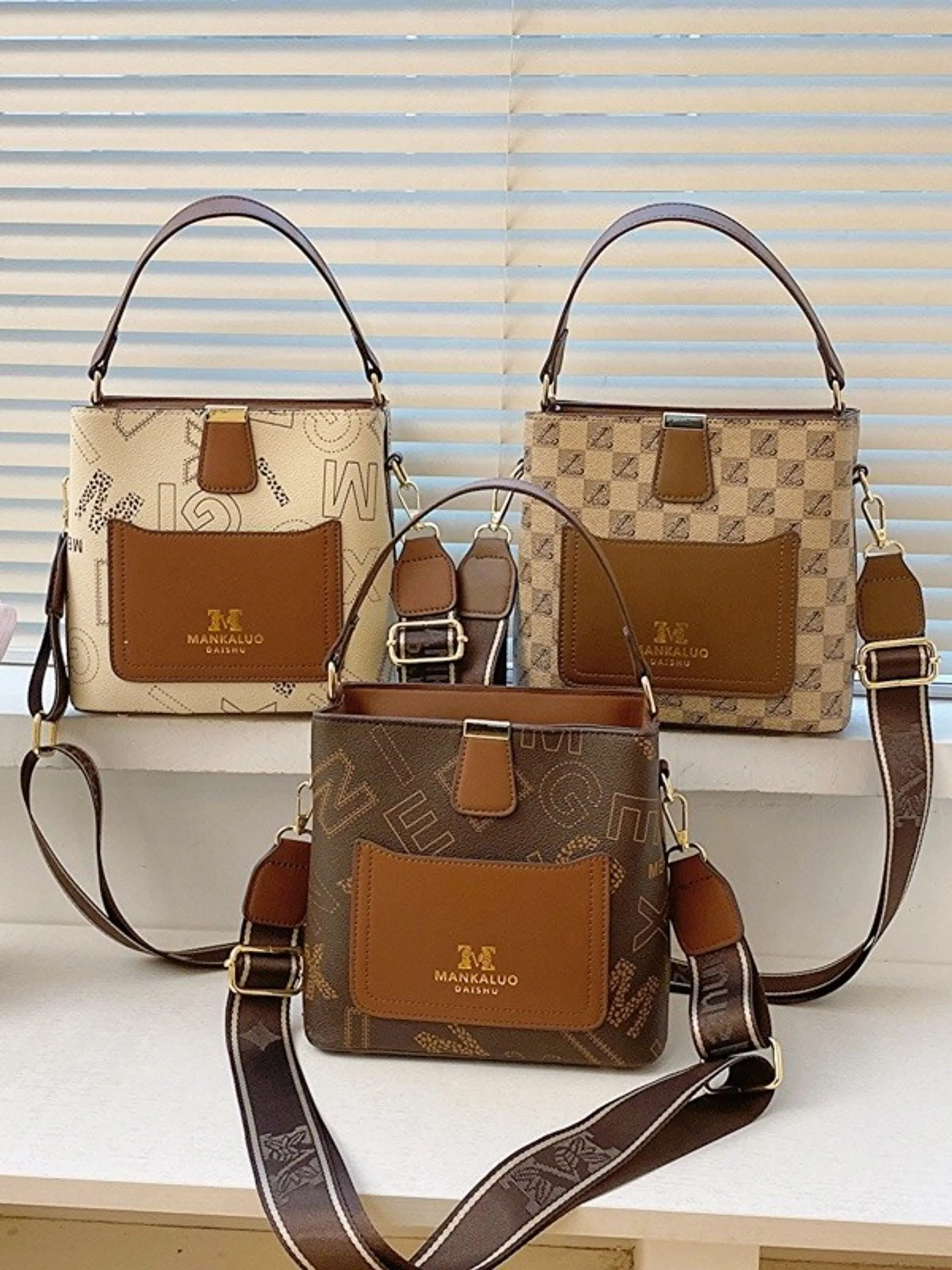 Bolsa bucket versaltil feminina transversal 8358#