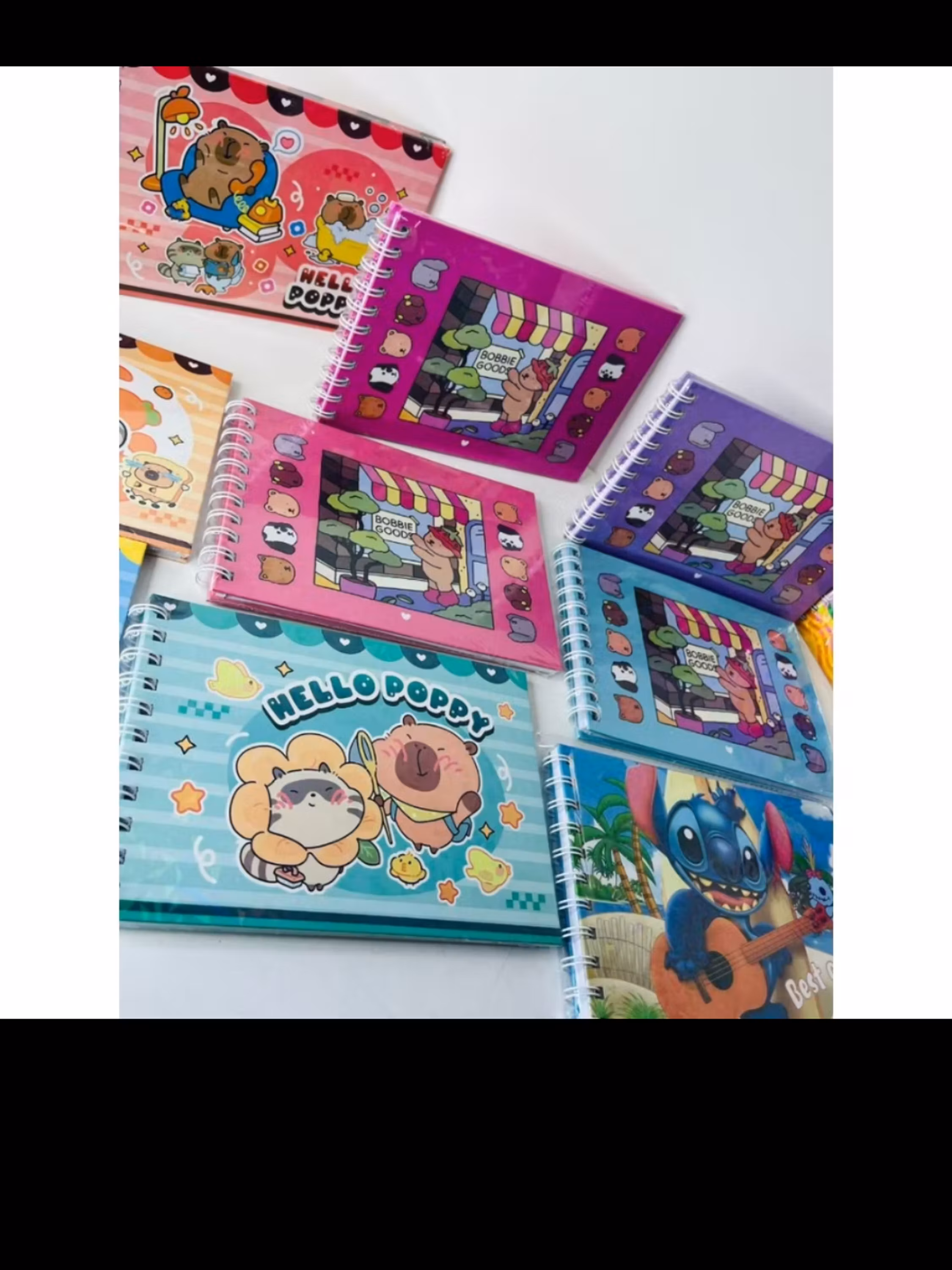 Kit com 12 cadernos boob goods para pintar.