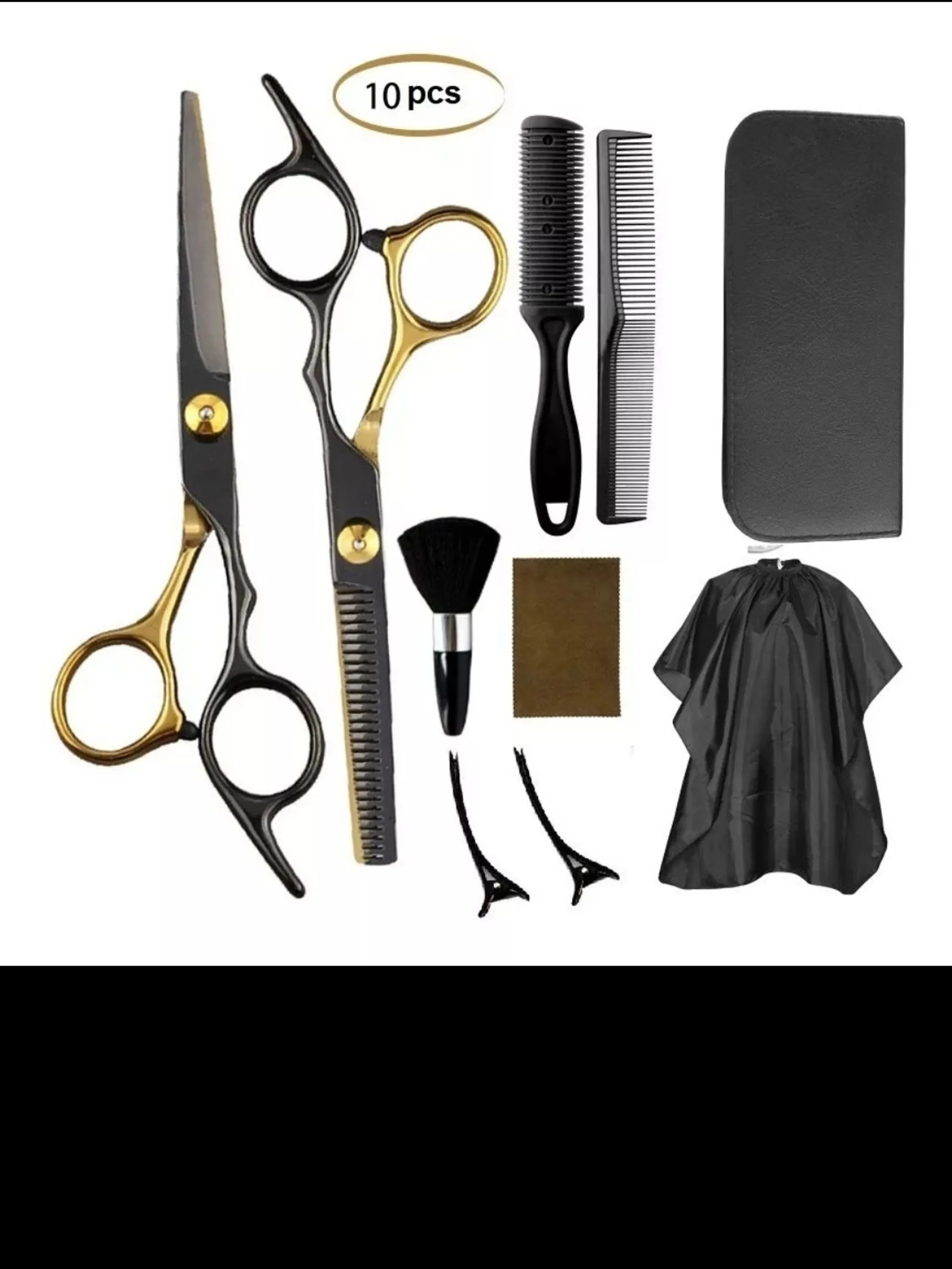 Kit Tesoura Profissional Cortar Cabelo Profissional C/10pcs