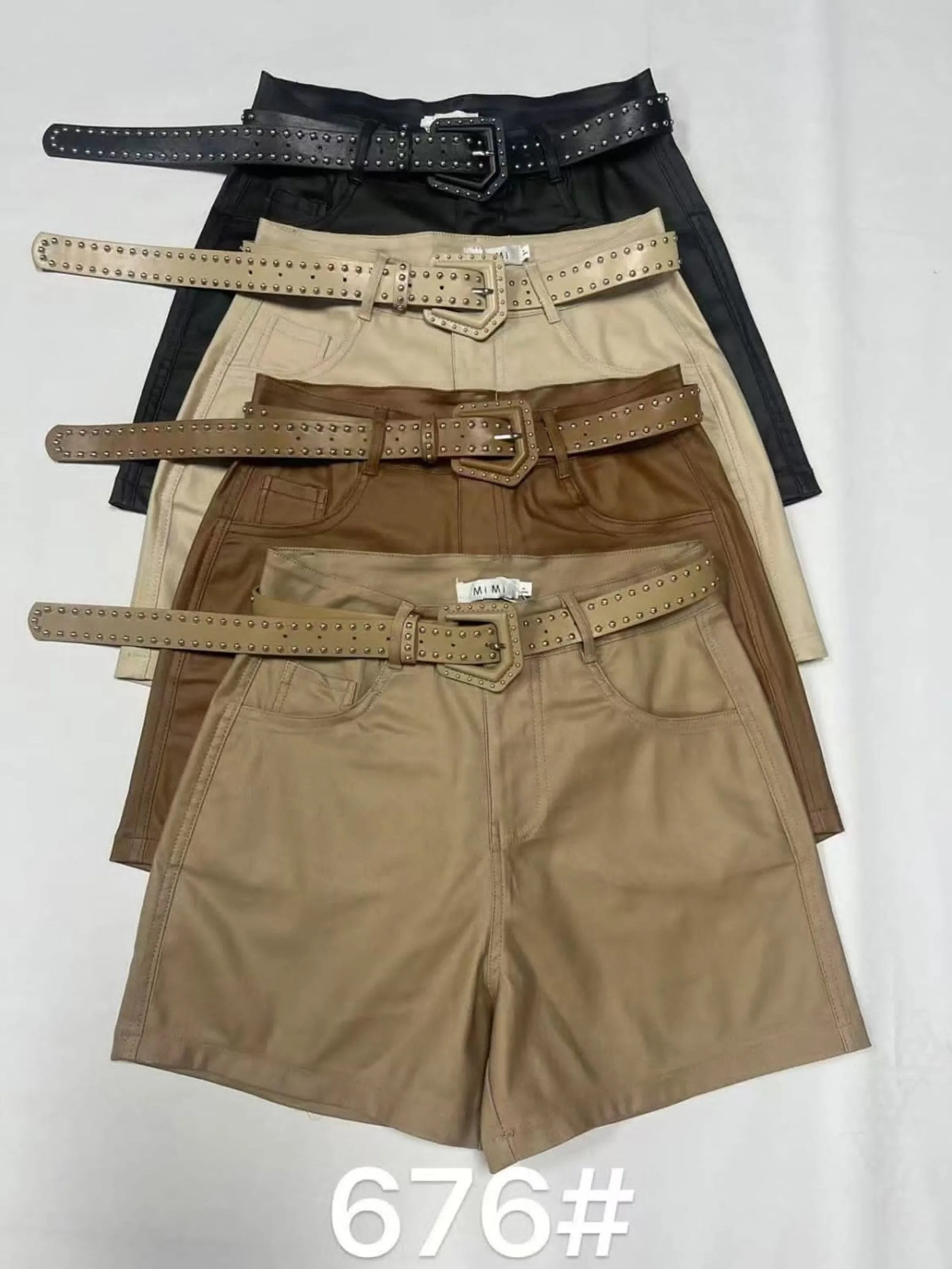 Shorts Courino Com Cinto Alta Tendência Blogueira