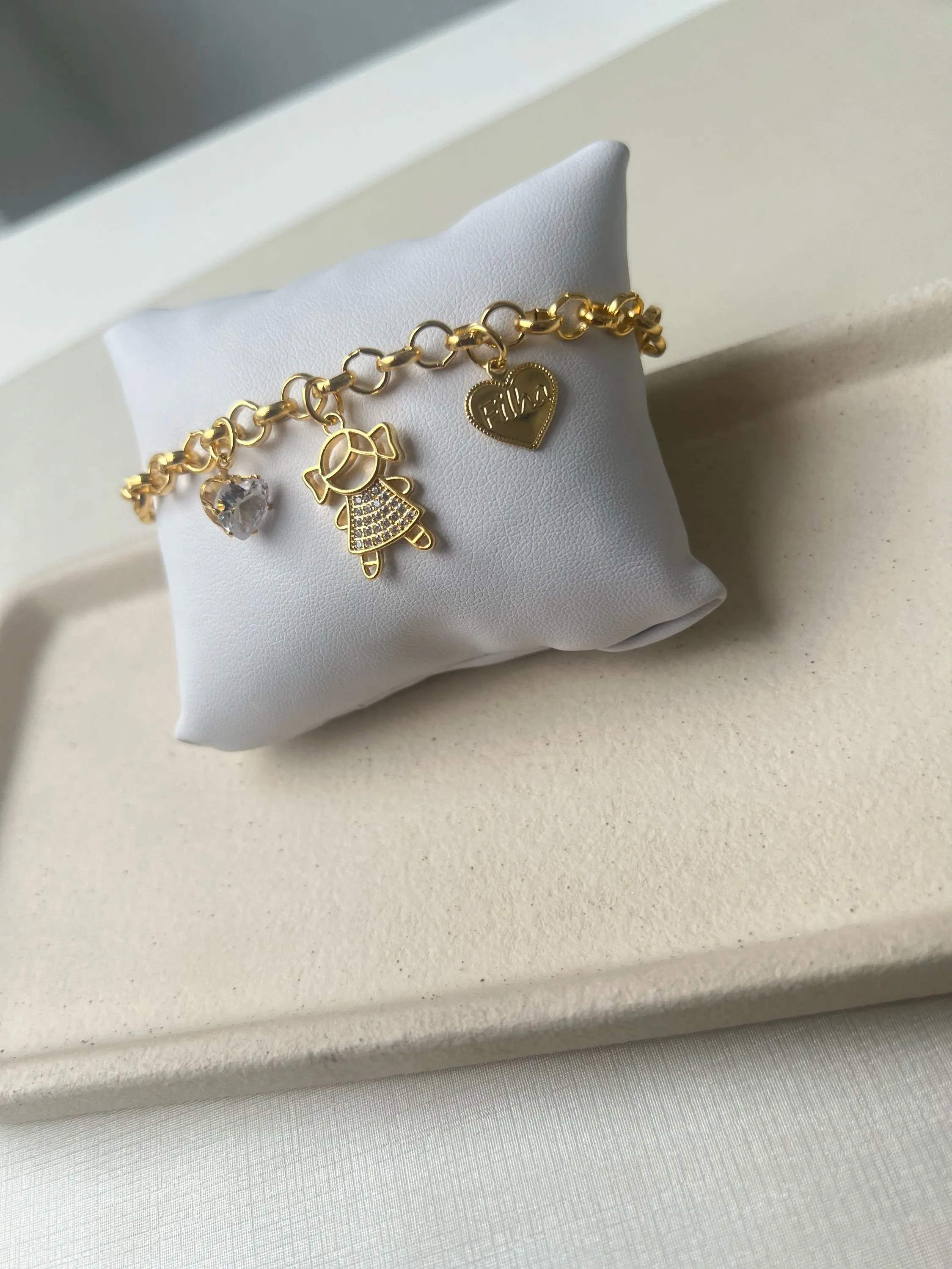 Pulseira pingente menina 🩷