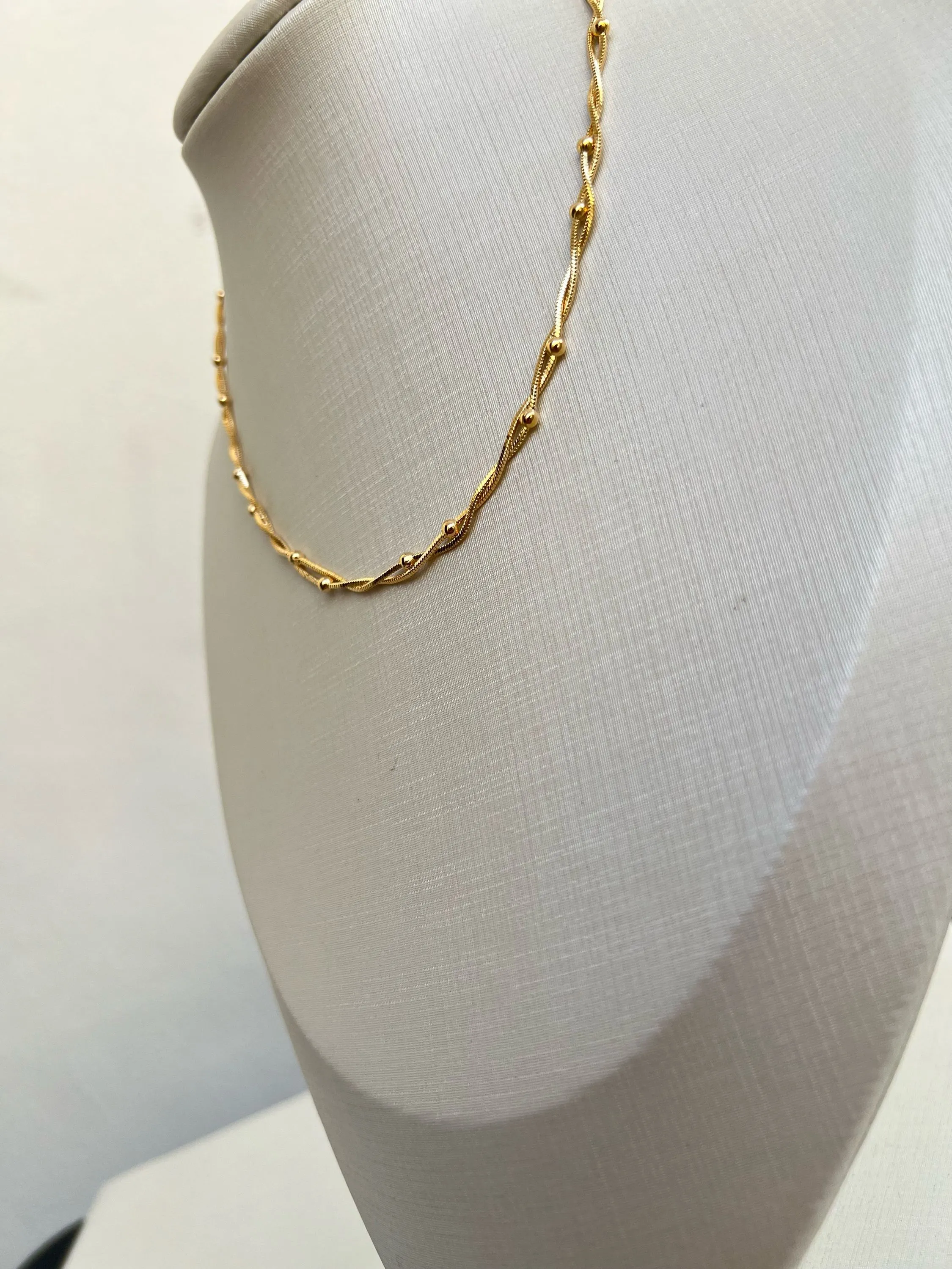 Choker corrente verneziana trançada