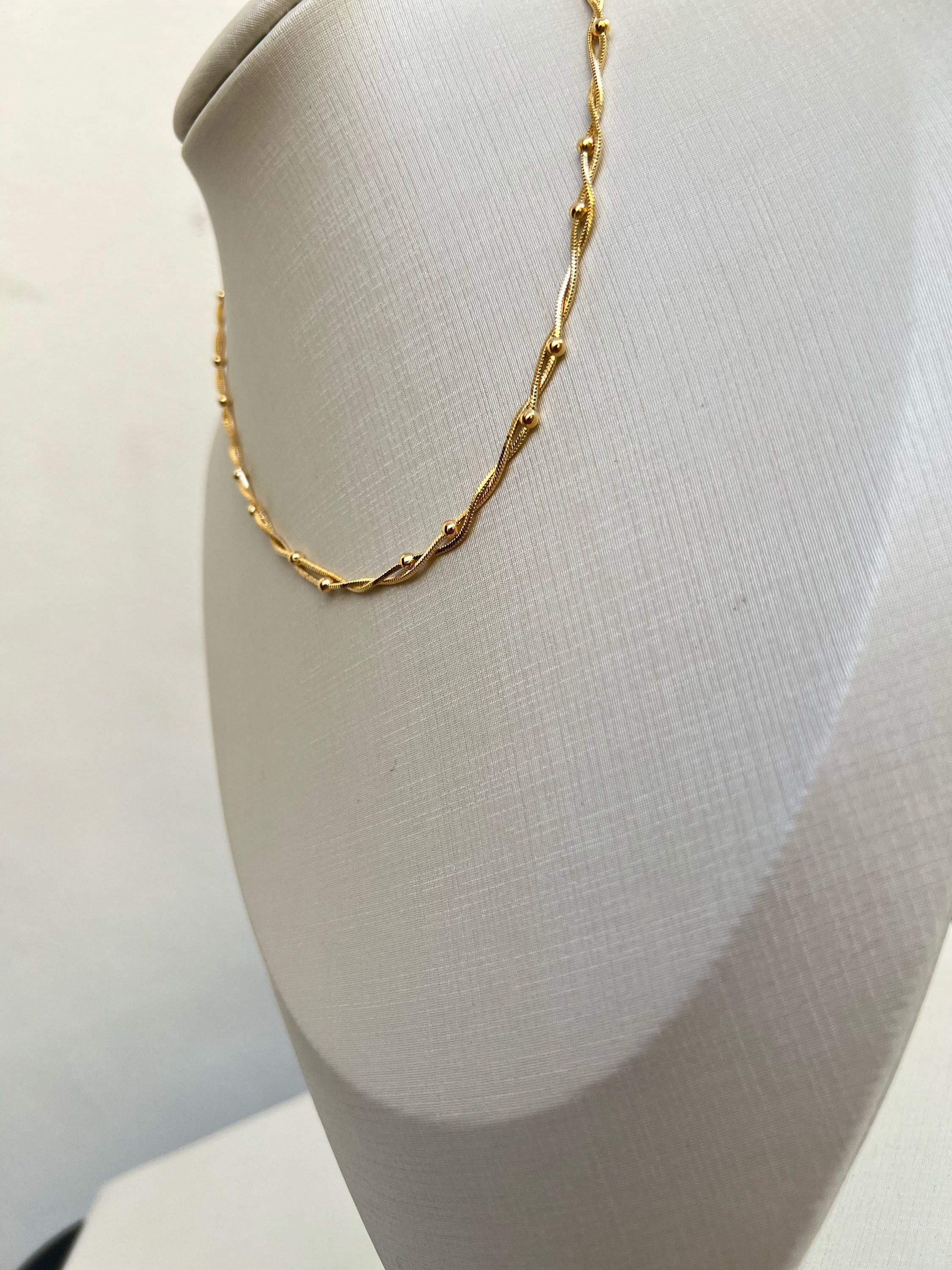 Choker corrente verneziana trançada