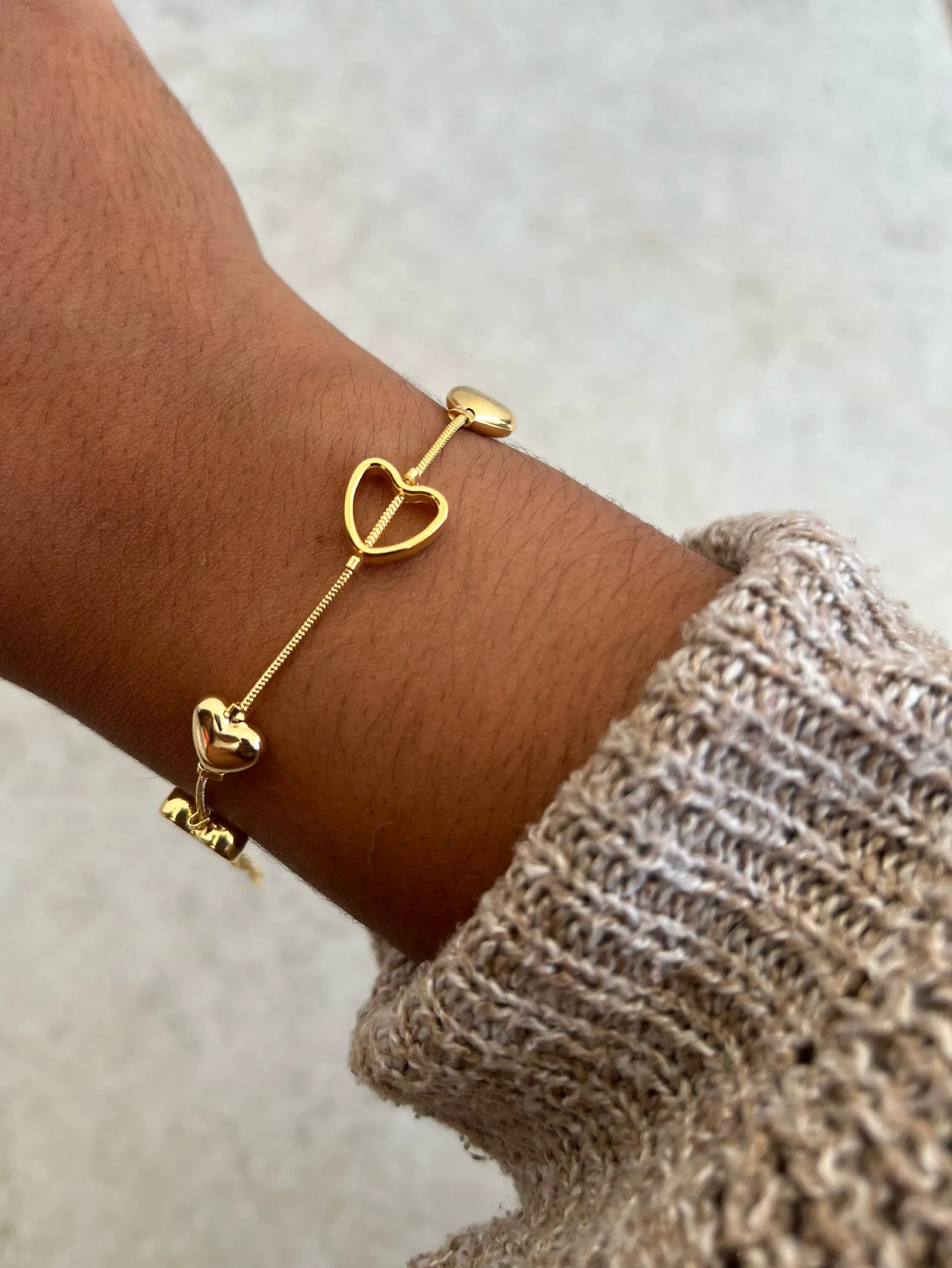 Pulseira modelo coração