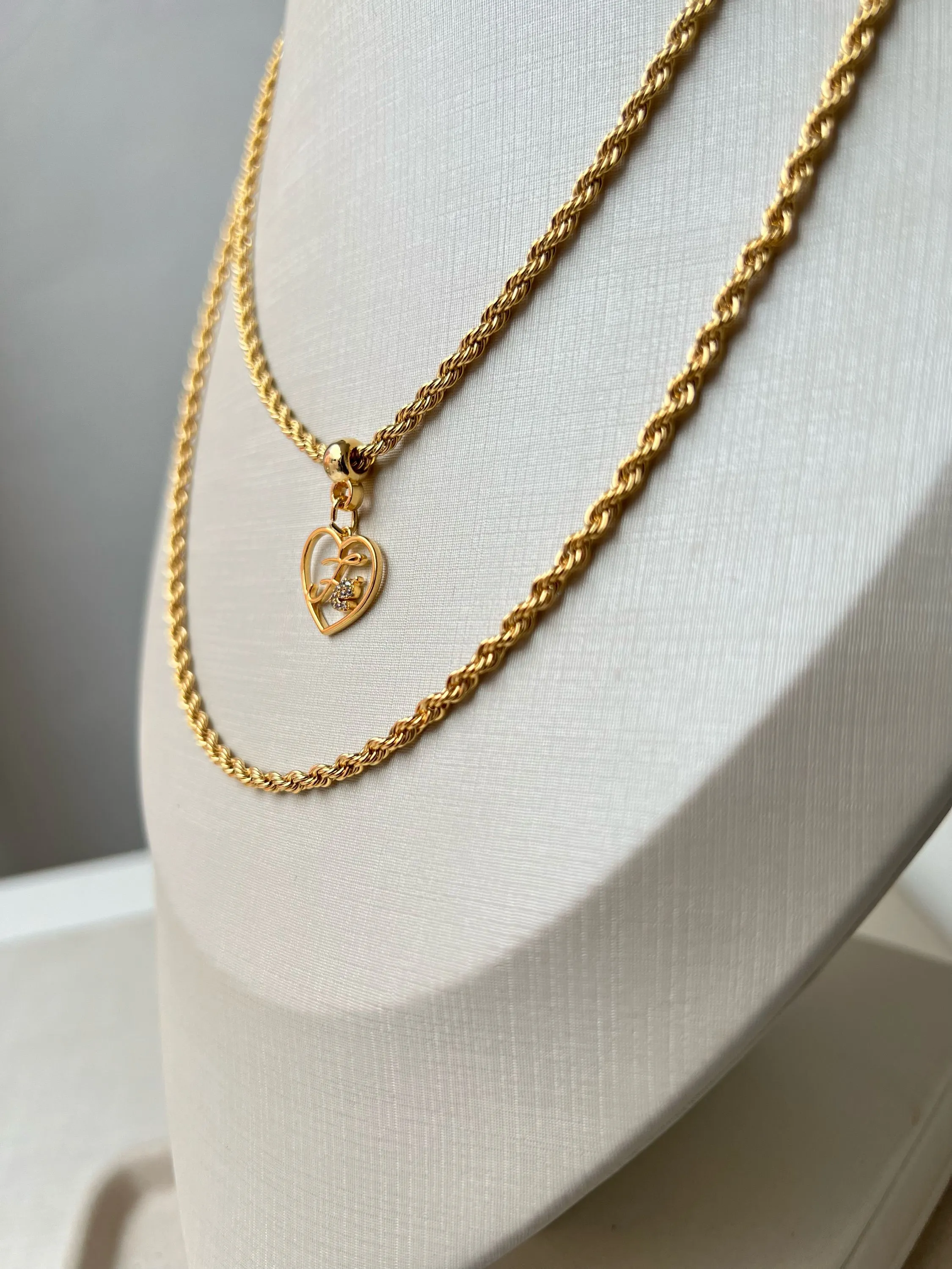 Colar duplo pingente fé