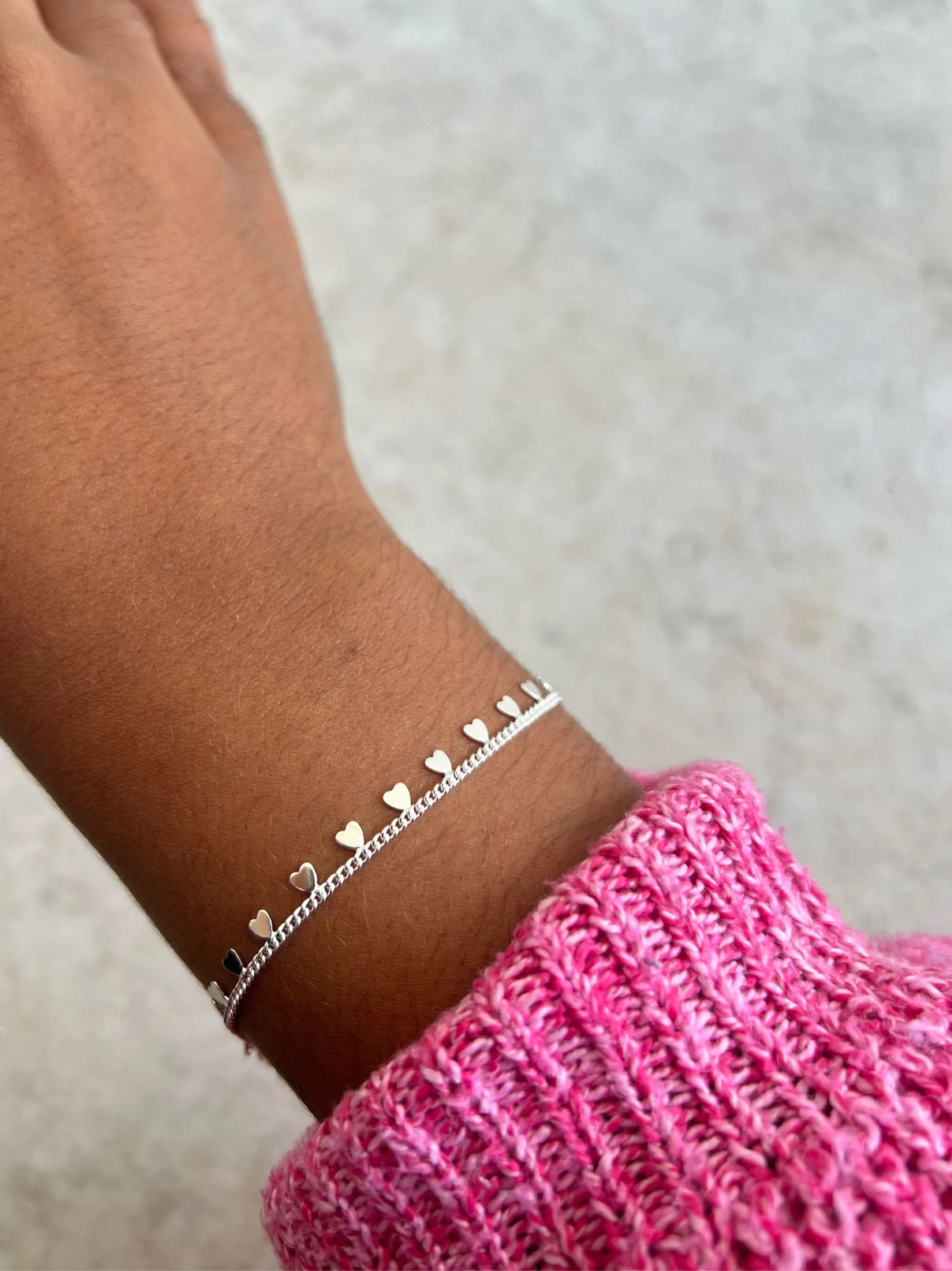 Pulseira delicada coração